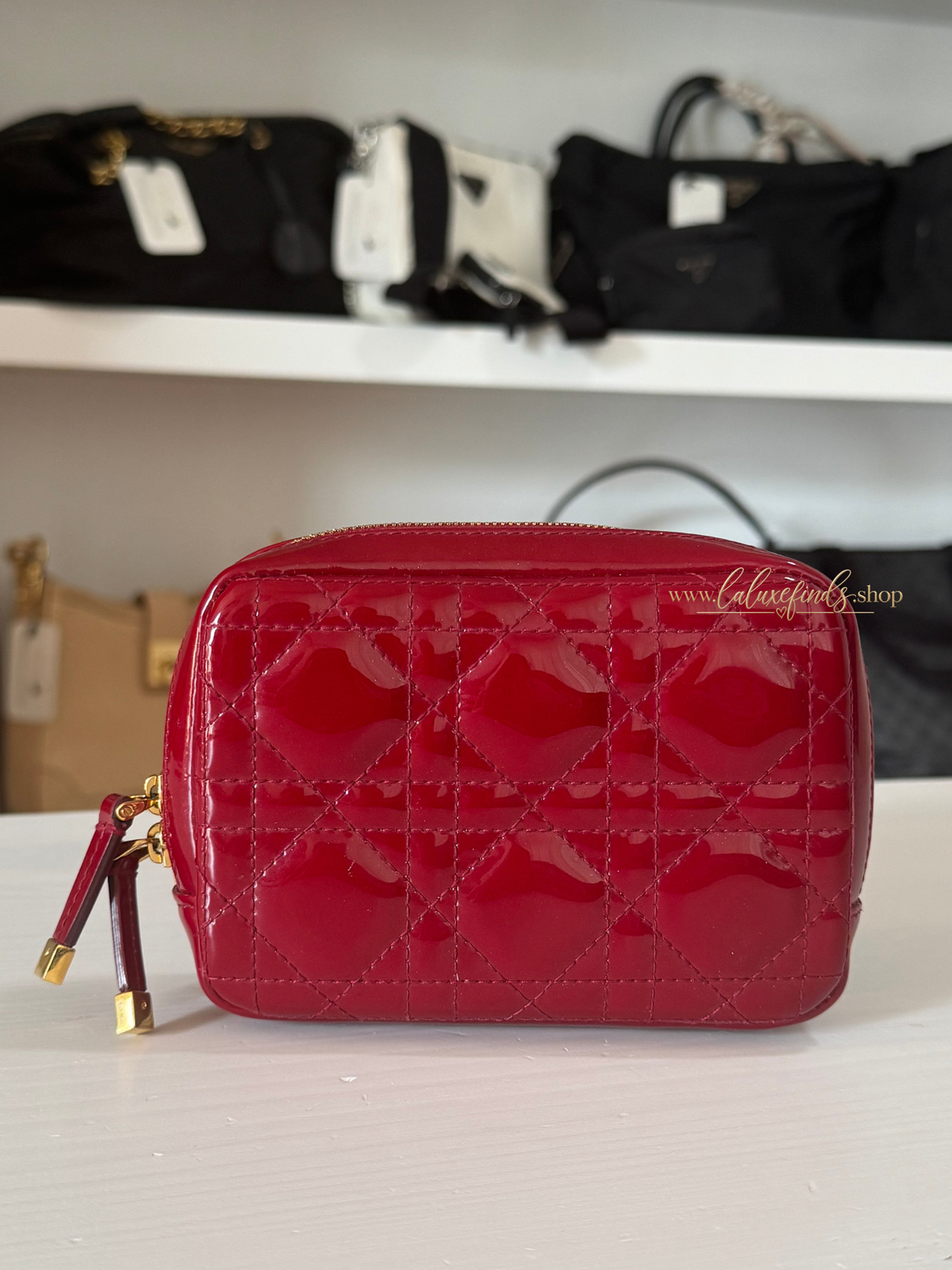 DIOR Caro Patent Cosmetic Pouch
