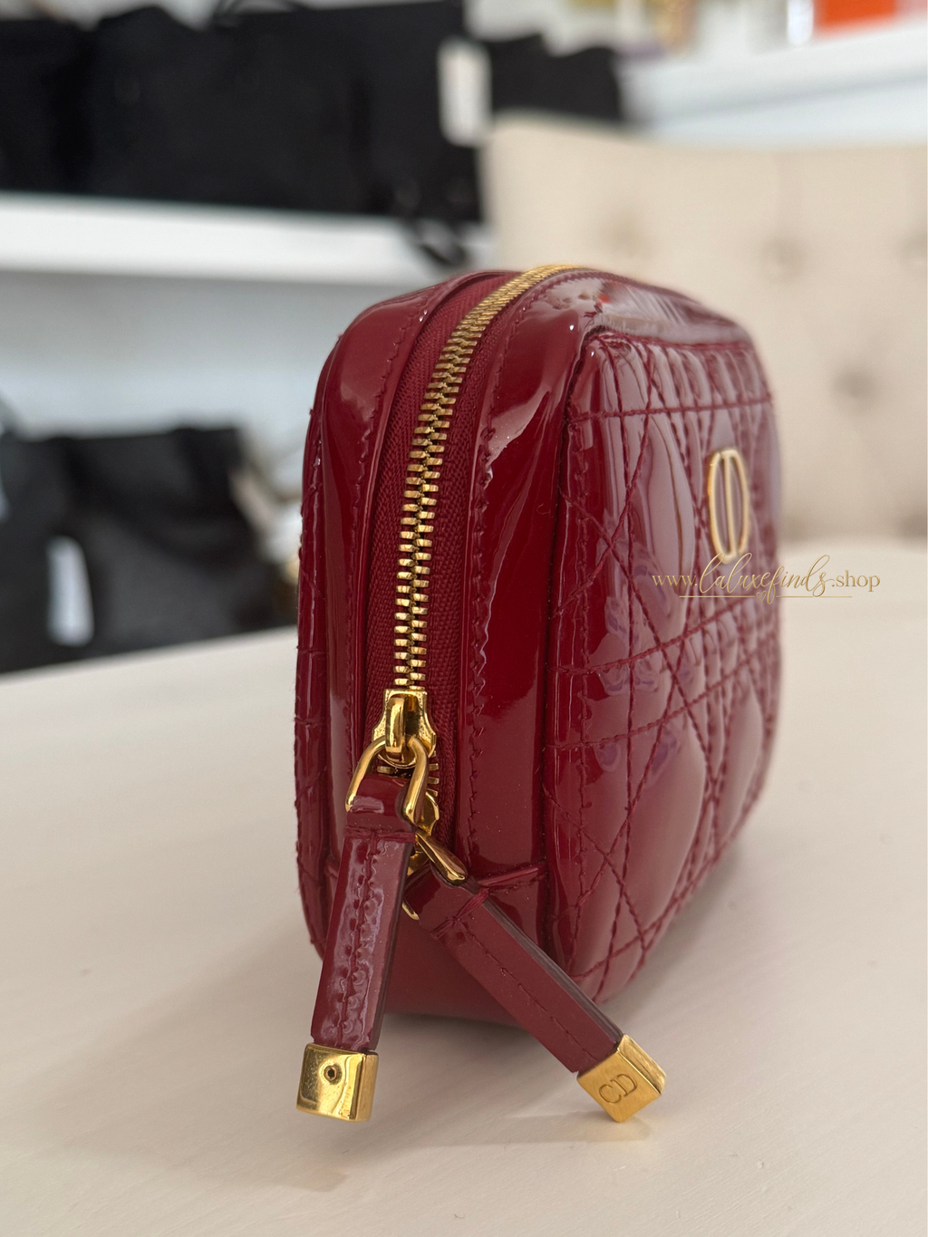 DIOR Caro Patent Cosmetic Pouch