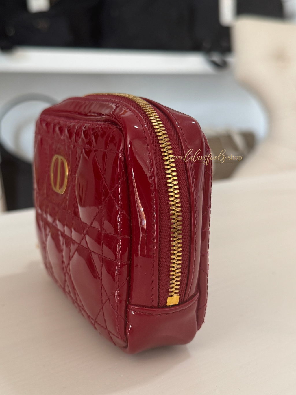 DIOR Caro Patent Cosmetic Pouch