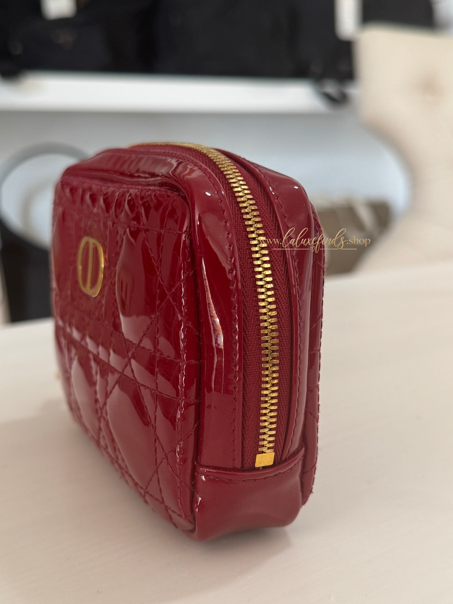 DIOR Caro Patent Cosmetic Pouch
