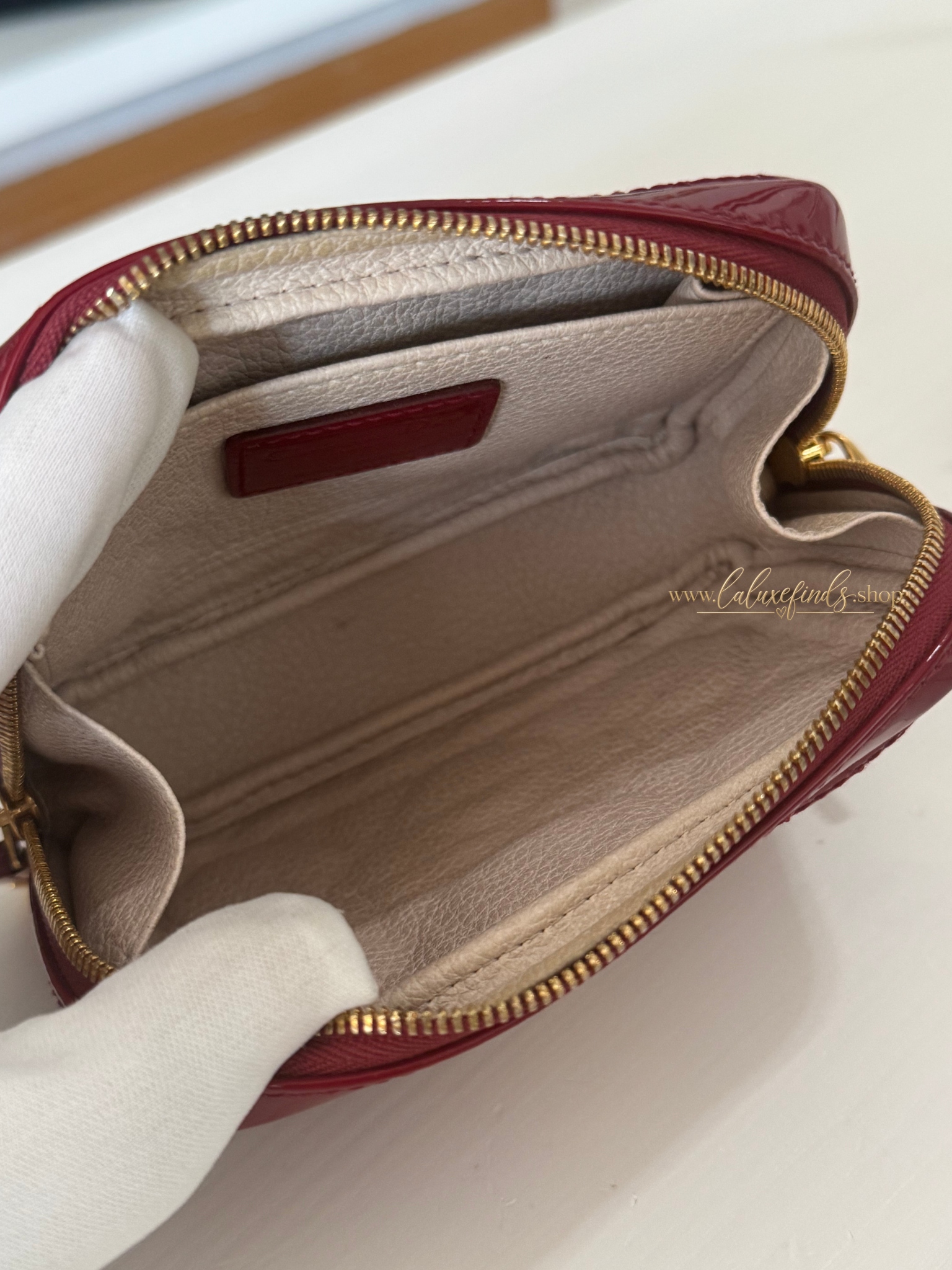 DIOR Caro Patent Cosmetic Pouch