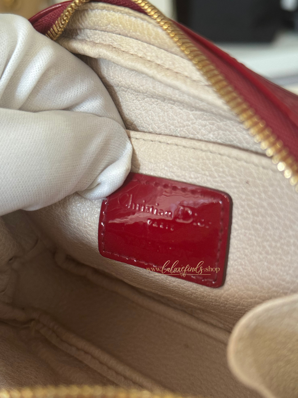 DIOR Caro Patent Cosmetic Pouch