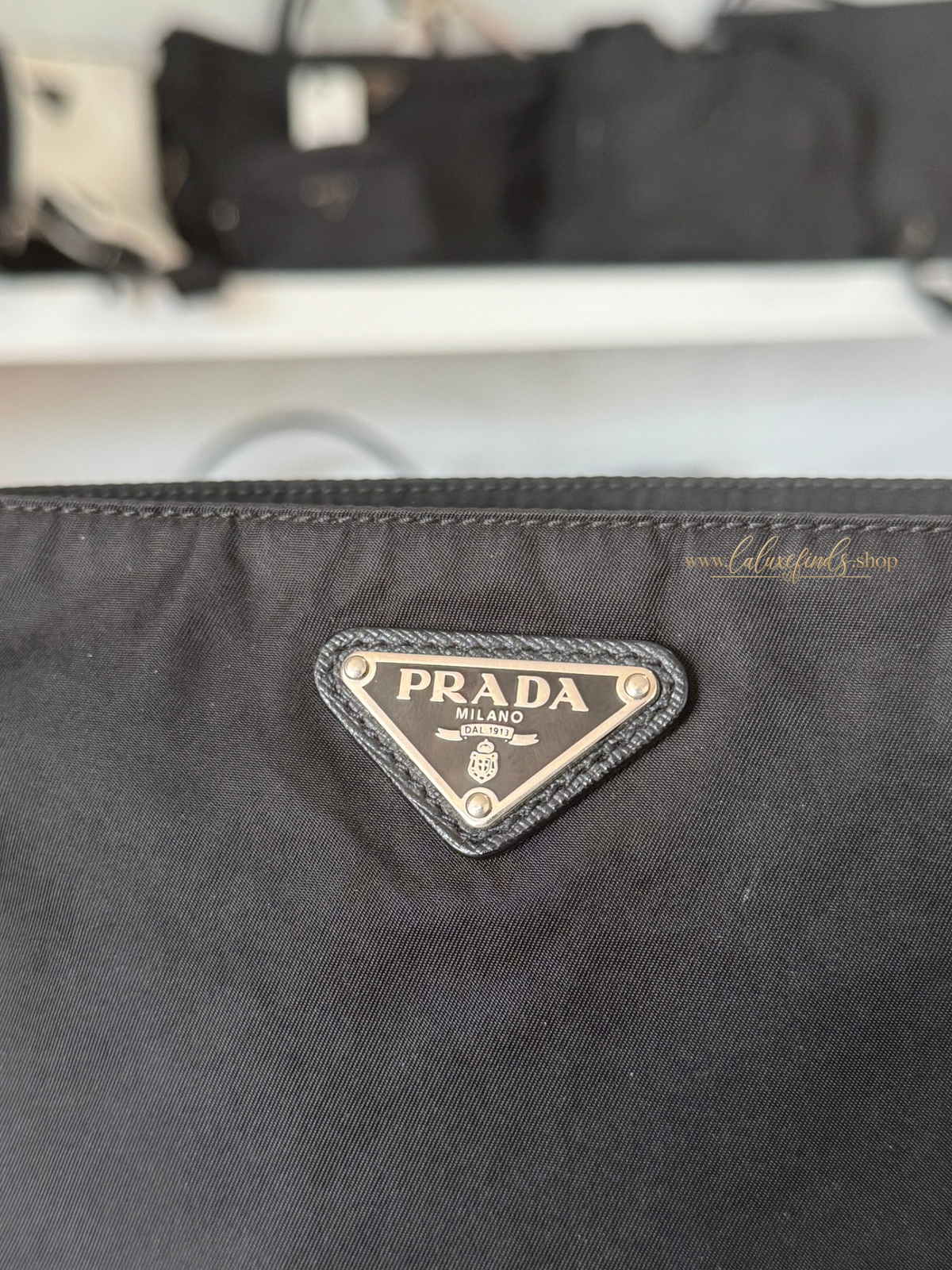 PRADA Triangle Logo Crossbody Bag
