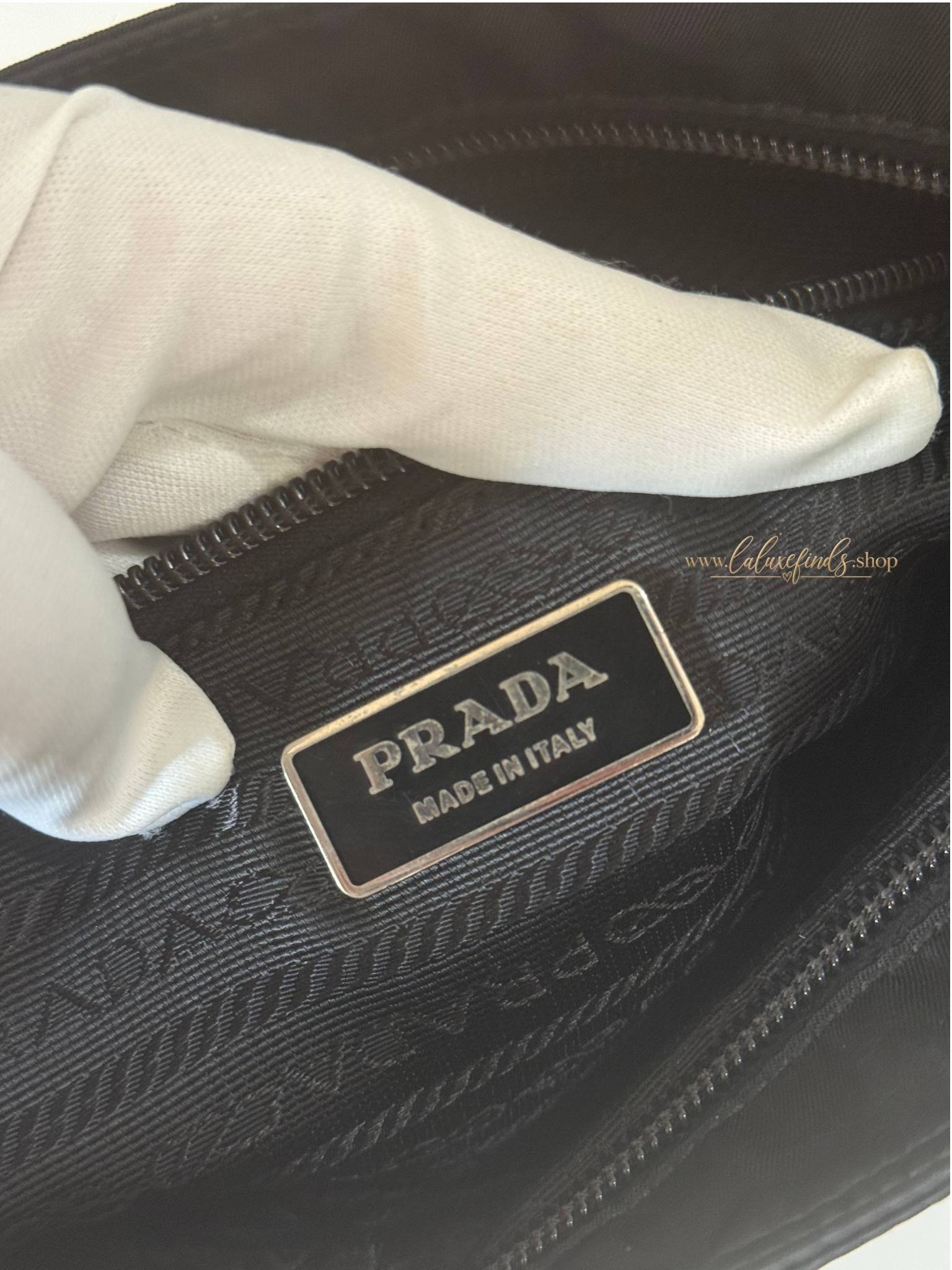 PRADA Triangle Logo Crossbody Bag