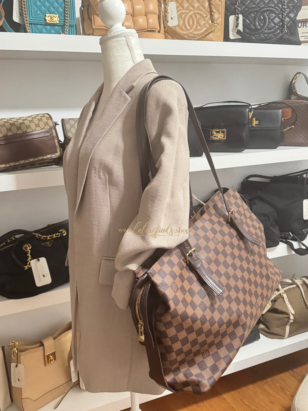 LOUIS VUITTON 2006 Damier Ebene Chelsea Tote