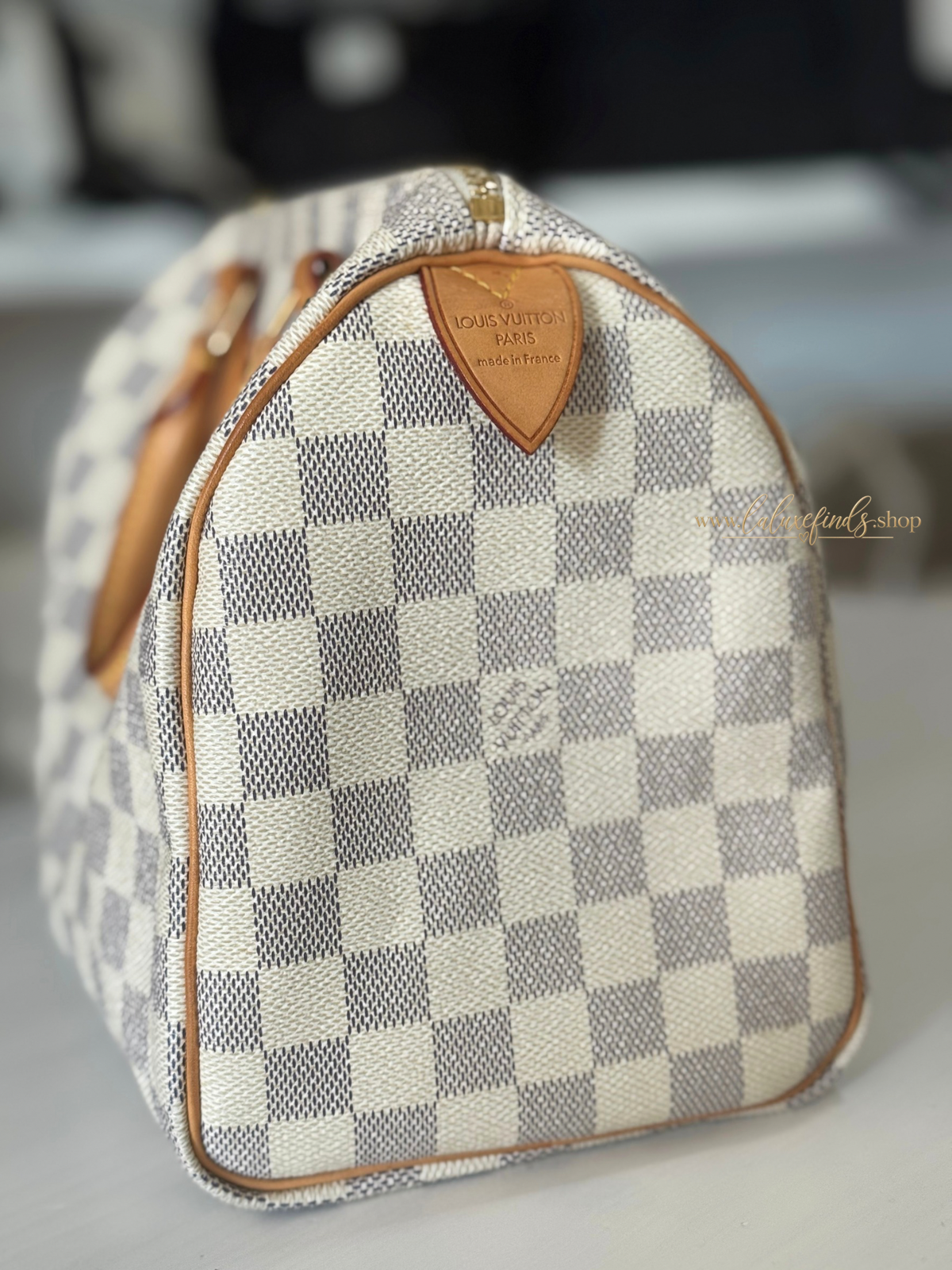 LOUIS VUITTON 2008 Damier Azur Speedy 25