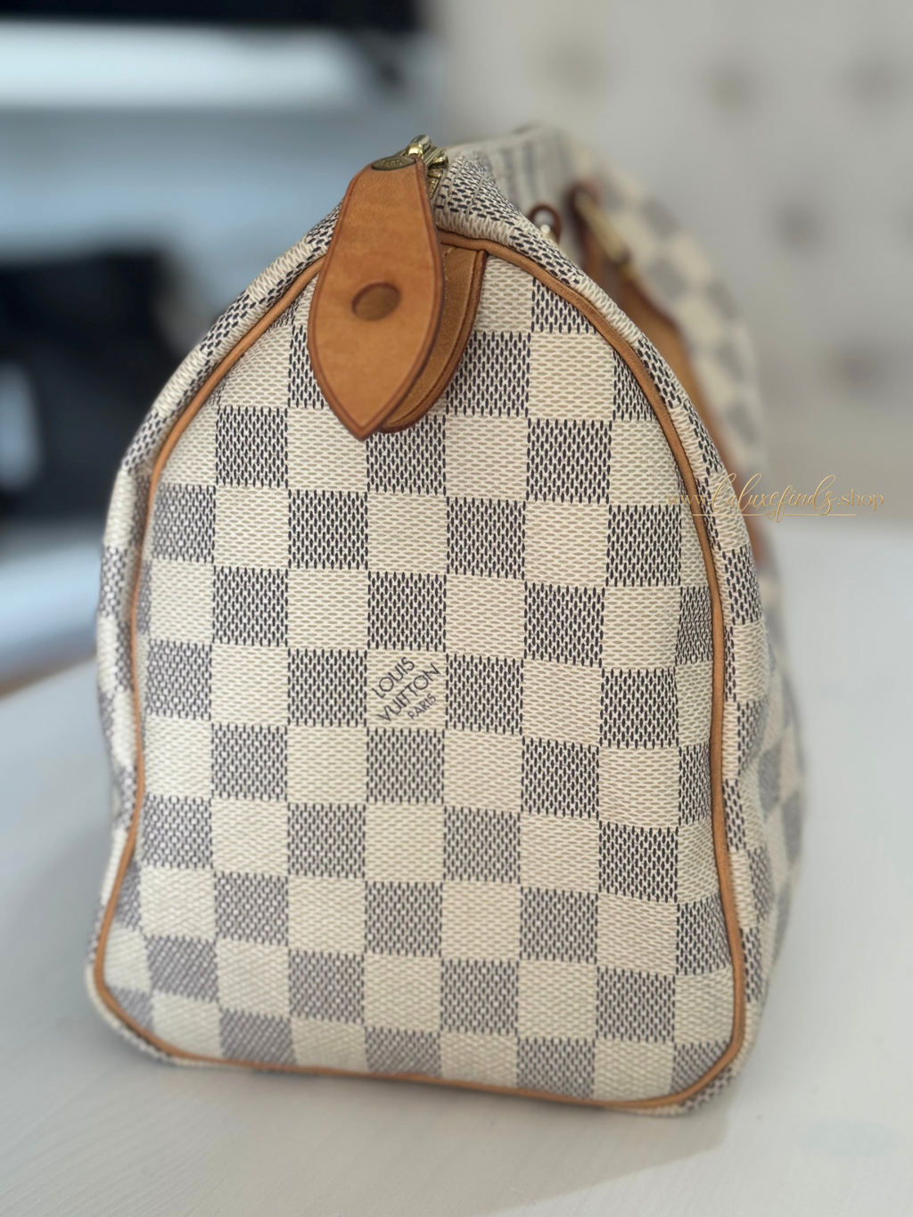 LOUIS VUITTON 2008 Damier Azur Speedy 25