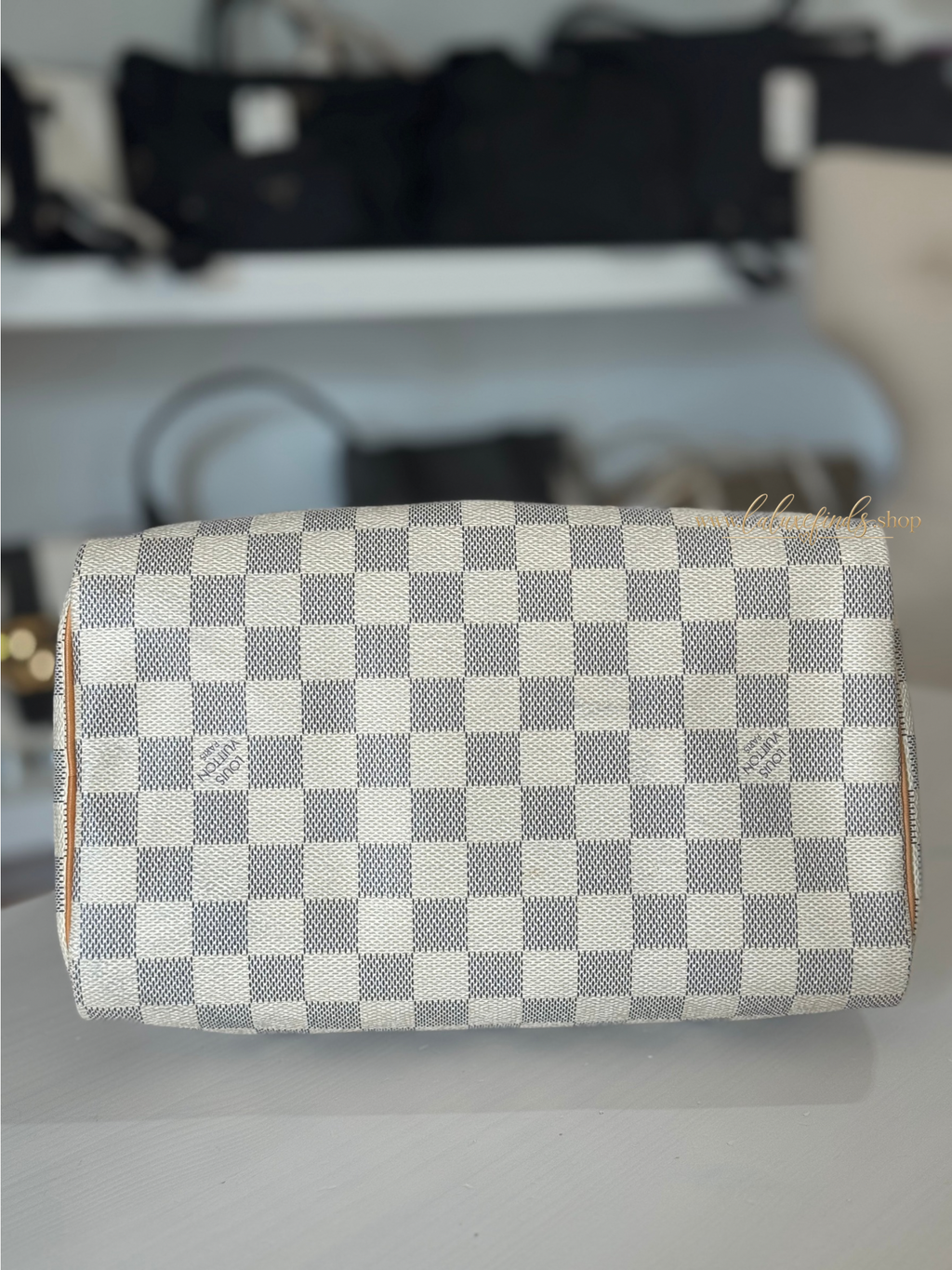 LOUIS VUITTON 2008 Damier Azur Speedy 25
