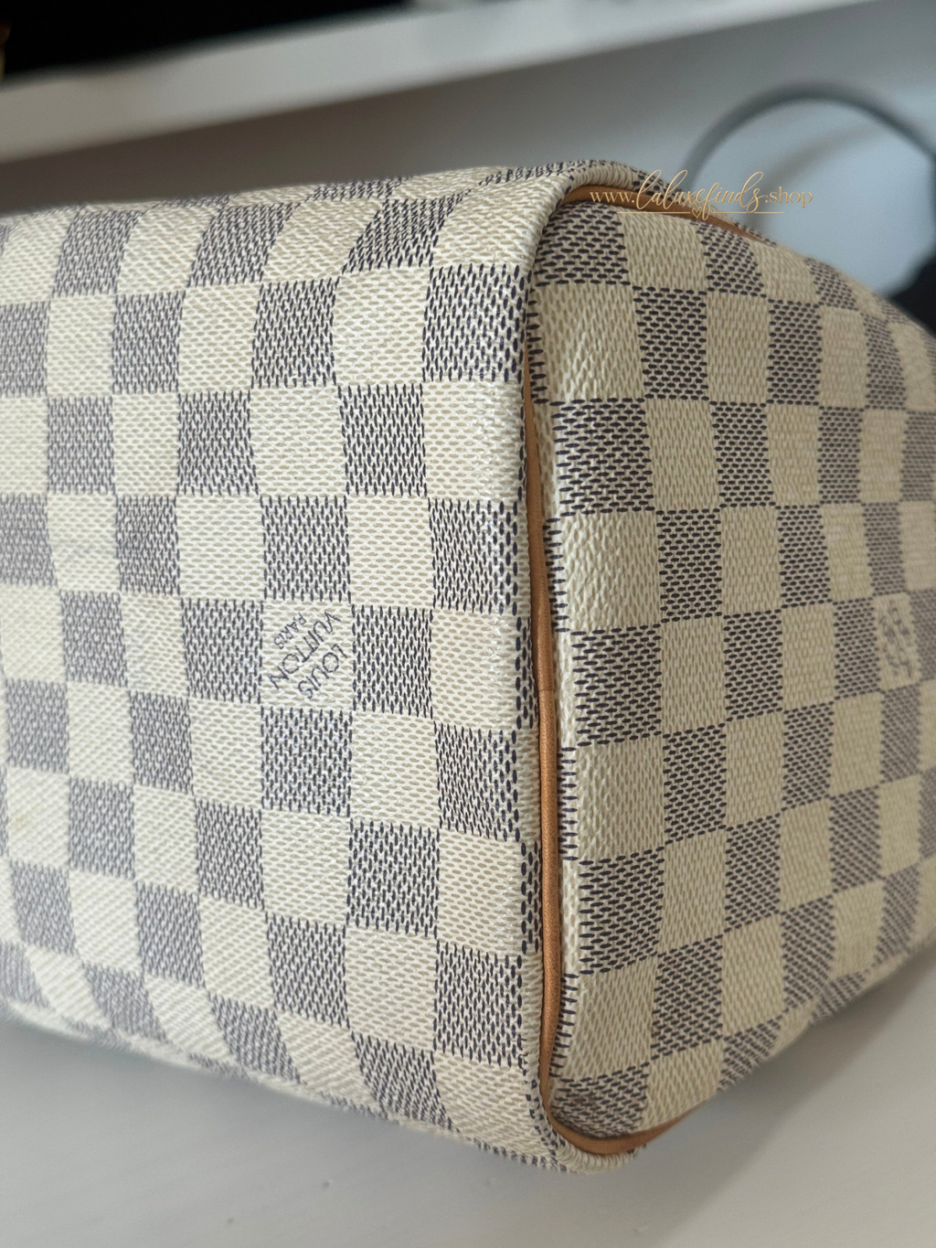LOUIS VUITTON 2008 Damier Azur Speedy 25