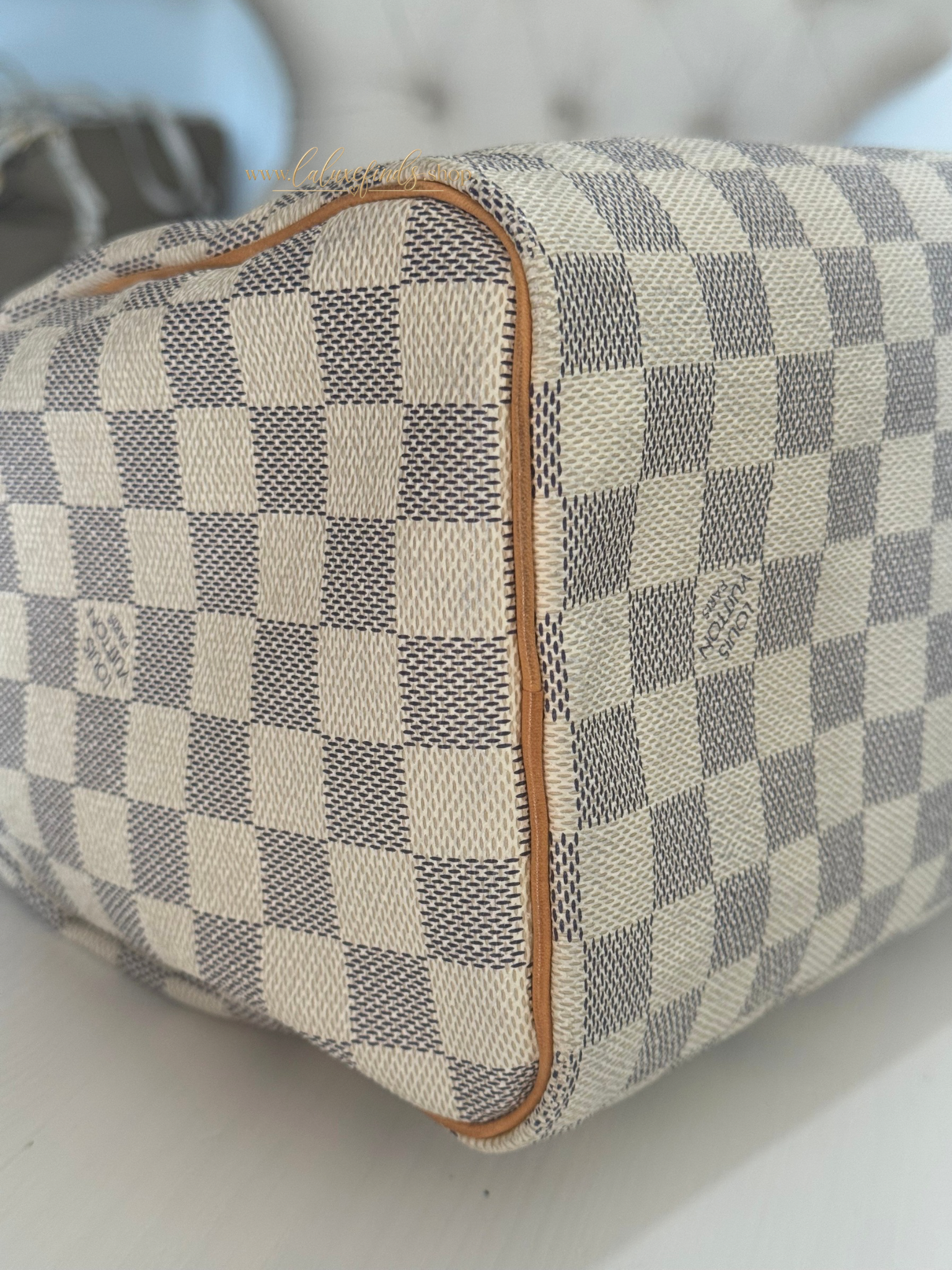 LOUIS VUITTON 2008 Damier Azur Speedy 25