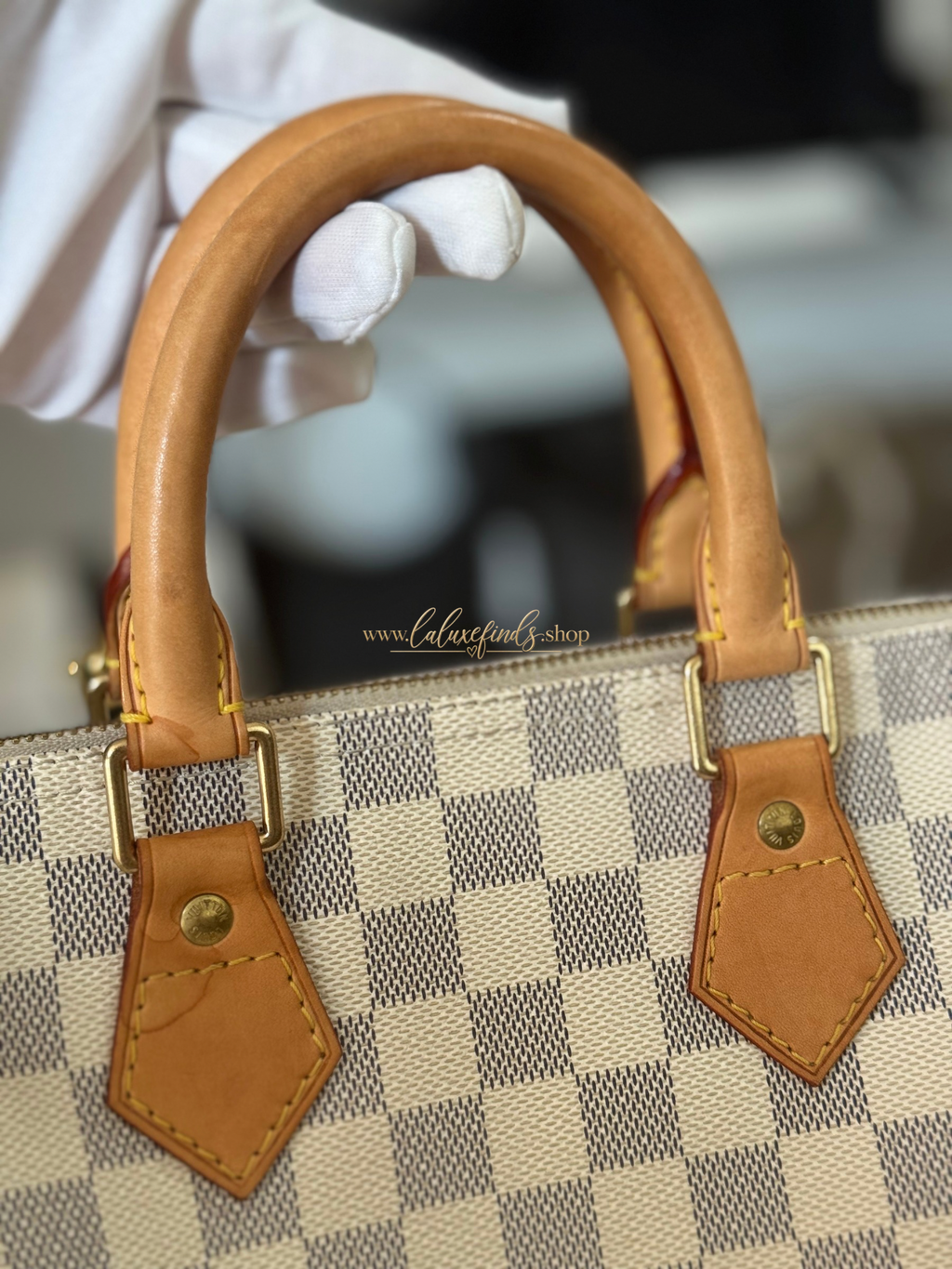 LOUIS VUITTON 2008 Damier Azur Speedy 25