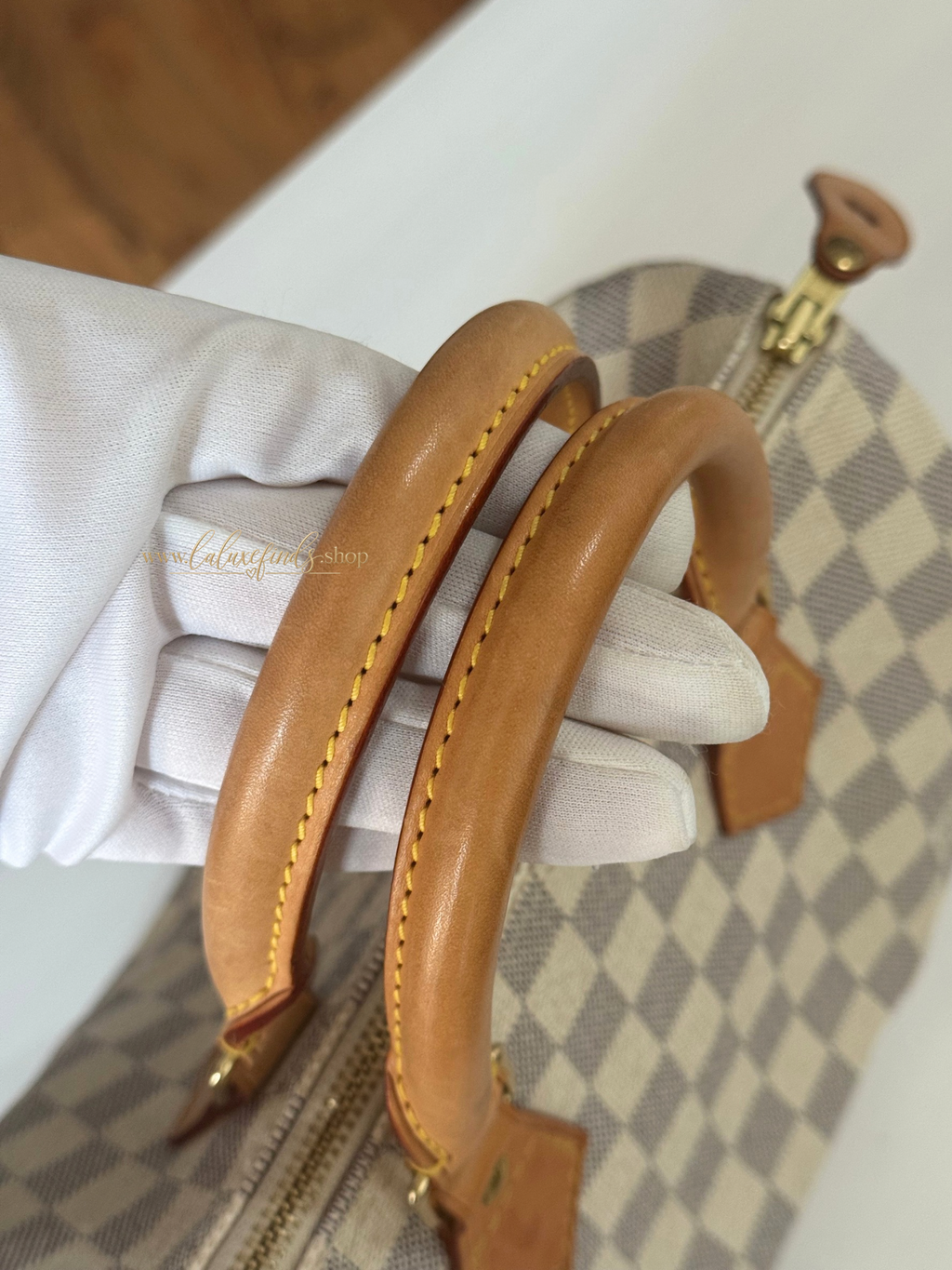 LOUIS VUITTON 2008 Damier Azur Speedy 25
