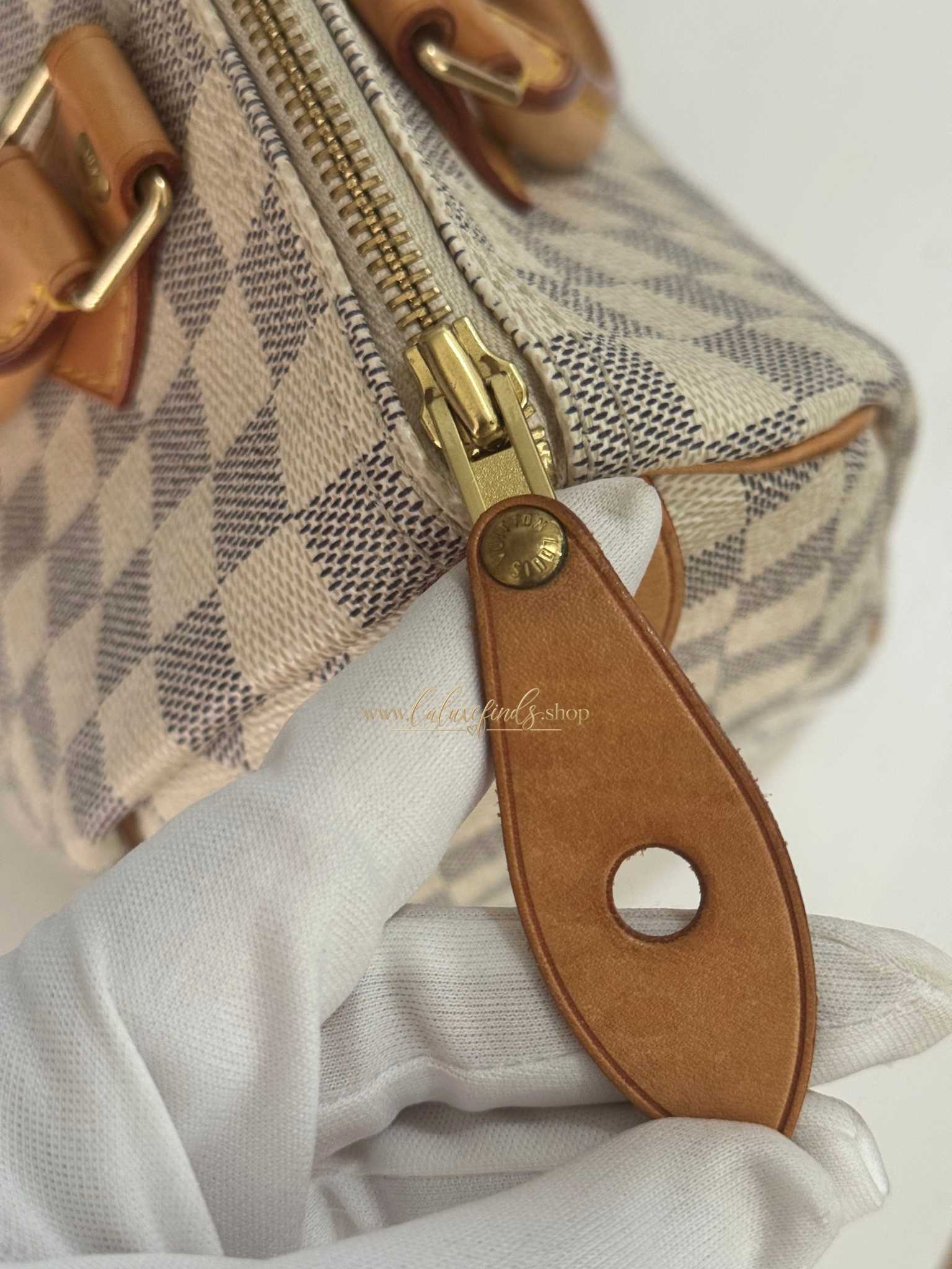 LOUIS VUITTON 2008 Damier Azur Speedy 25