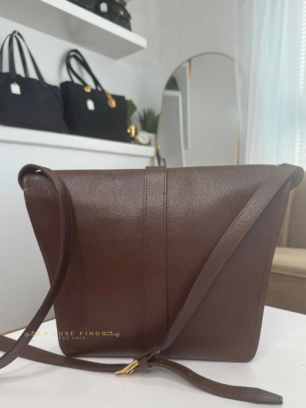 YSL Vintage Brown Crossbody Bag
