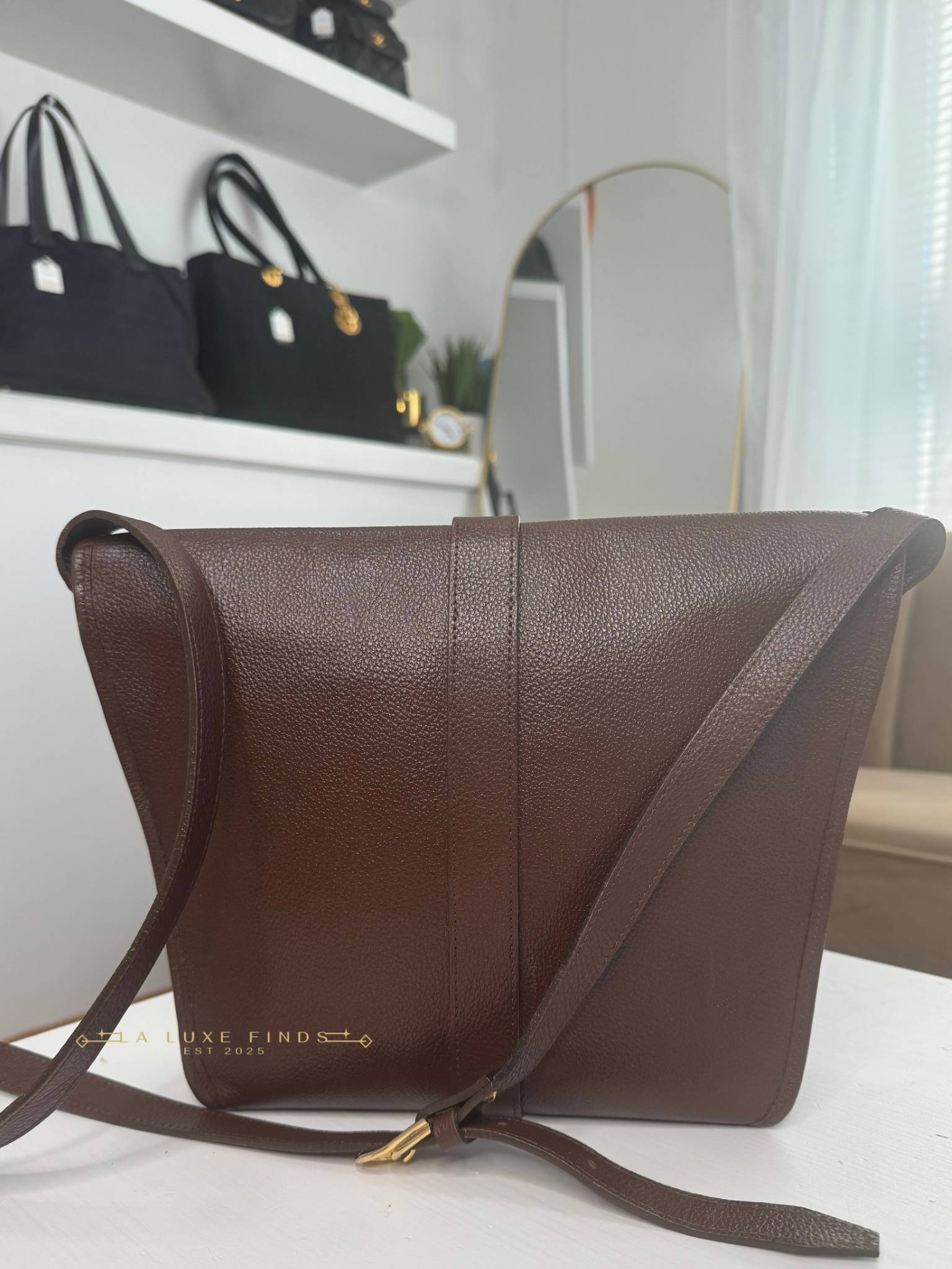 YSL Vintage Brown Crossbody Bag