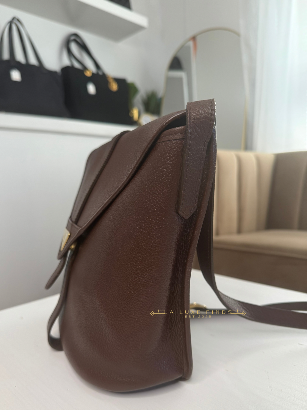 YSL Vintage Brown Crossbody Bag