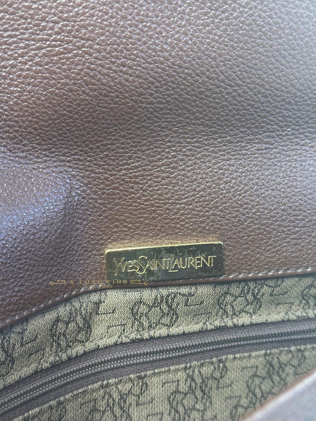 YSL Vintage Brown Crossbody Bag