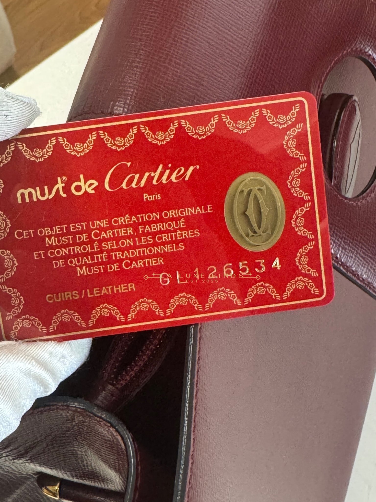 CARTIER Mustline Turn Lock Crossbody Bag