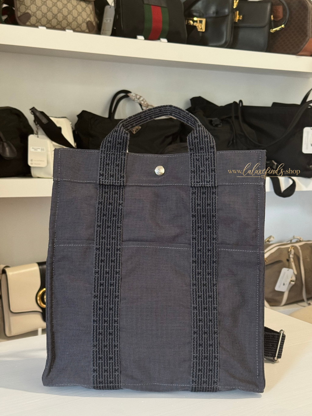 HERMES Toile Herline Backpack