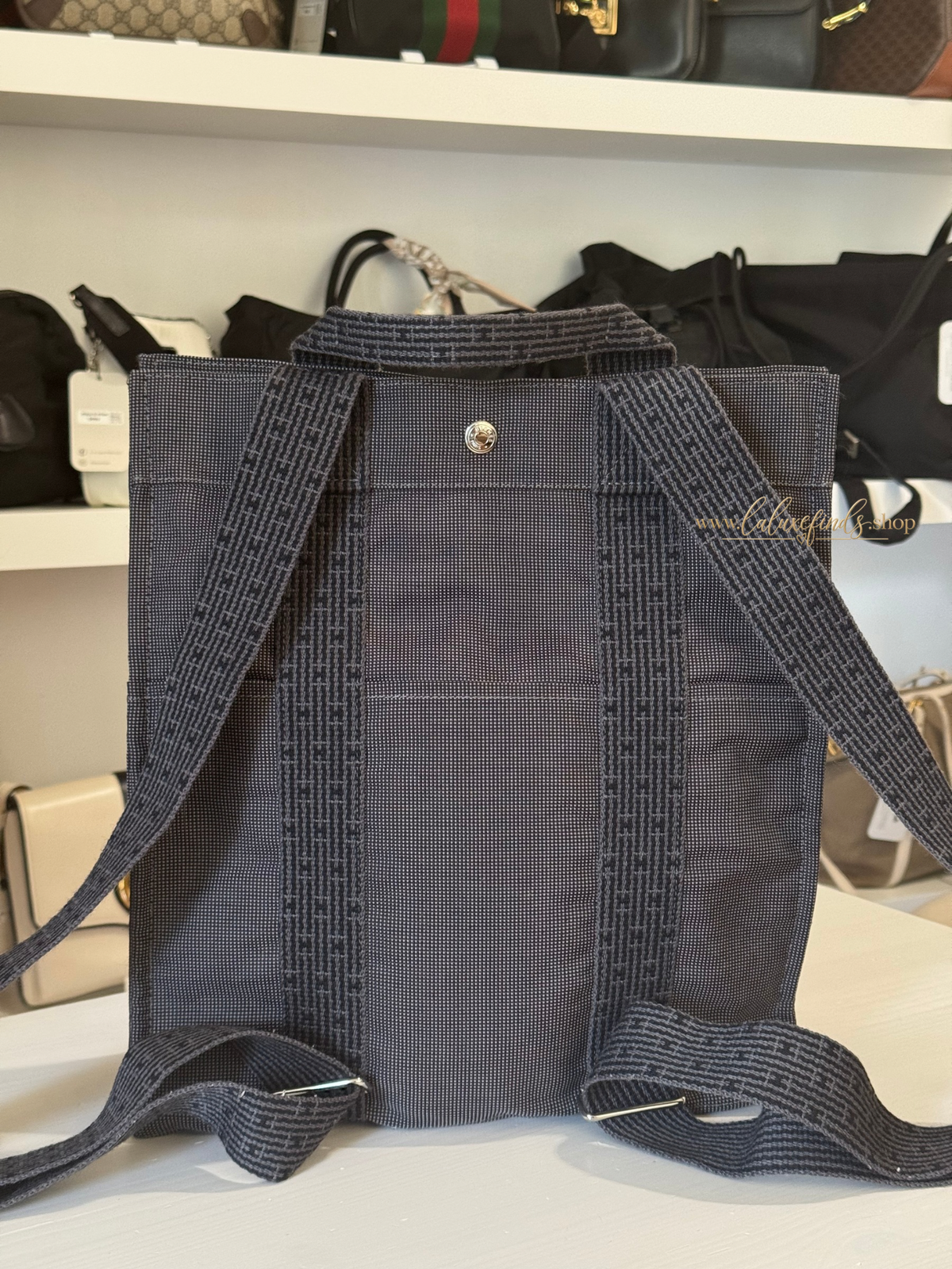 HERMES Toile Herline Backpack