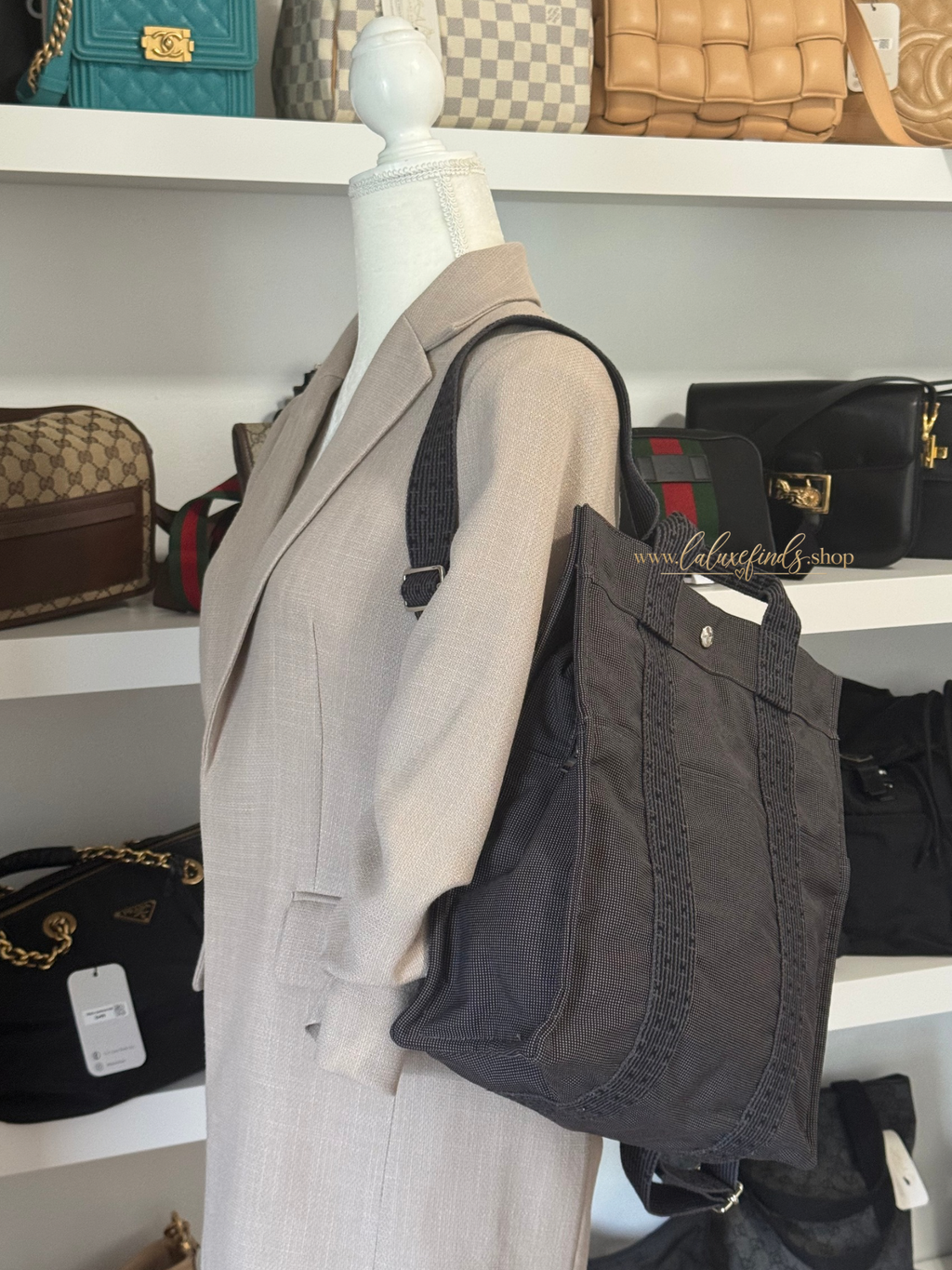 HERMES Toile Herline Backpack