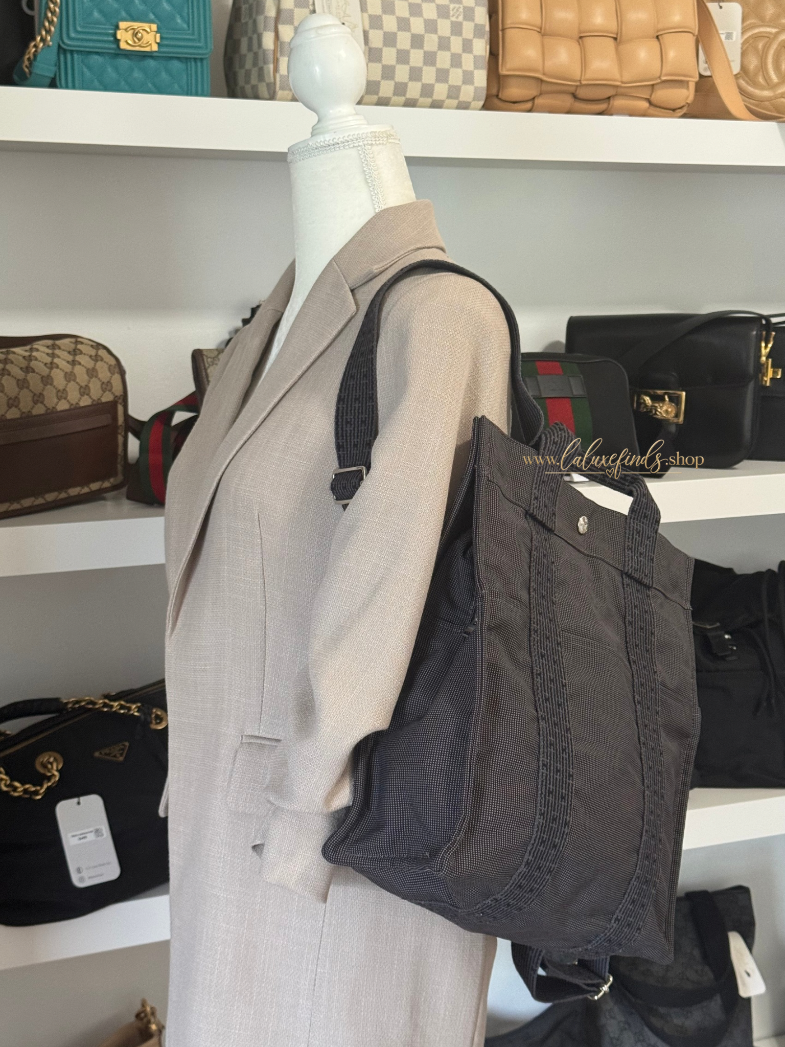 HERMES Toile Herline Backpack