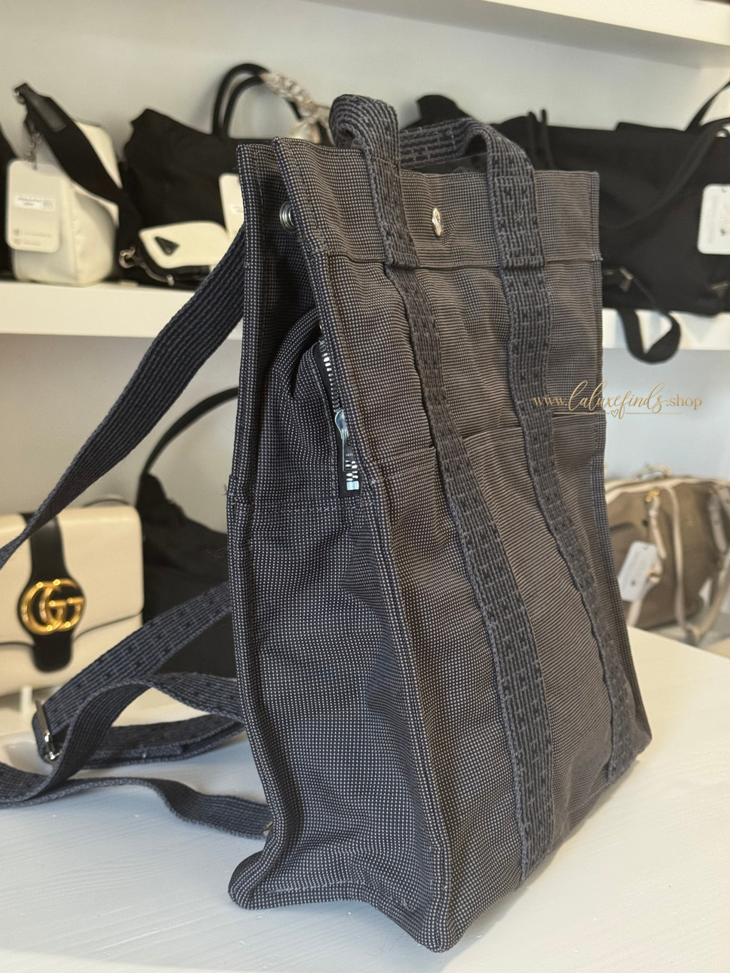 HERMES Toile Herline Backpack