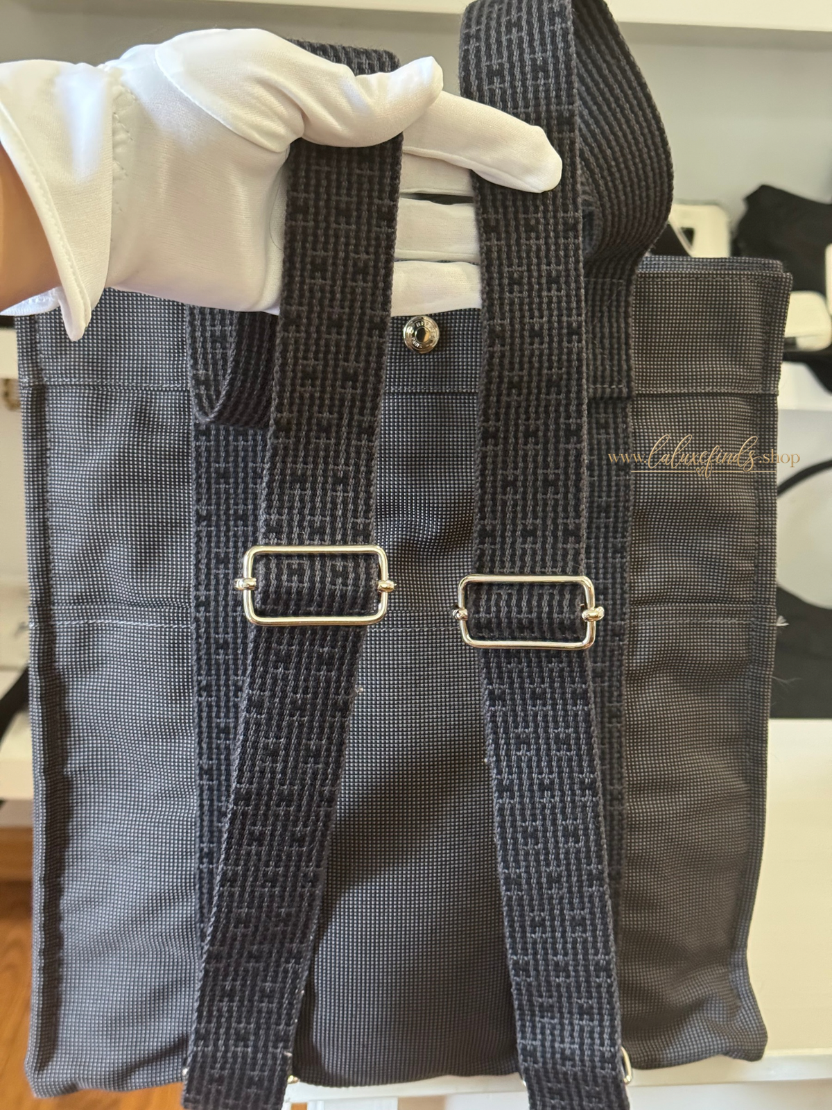 HERMES Toile Herline Backpack