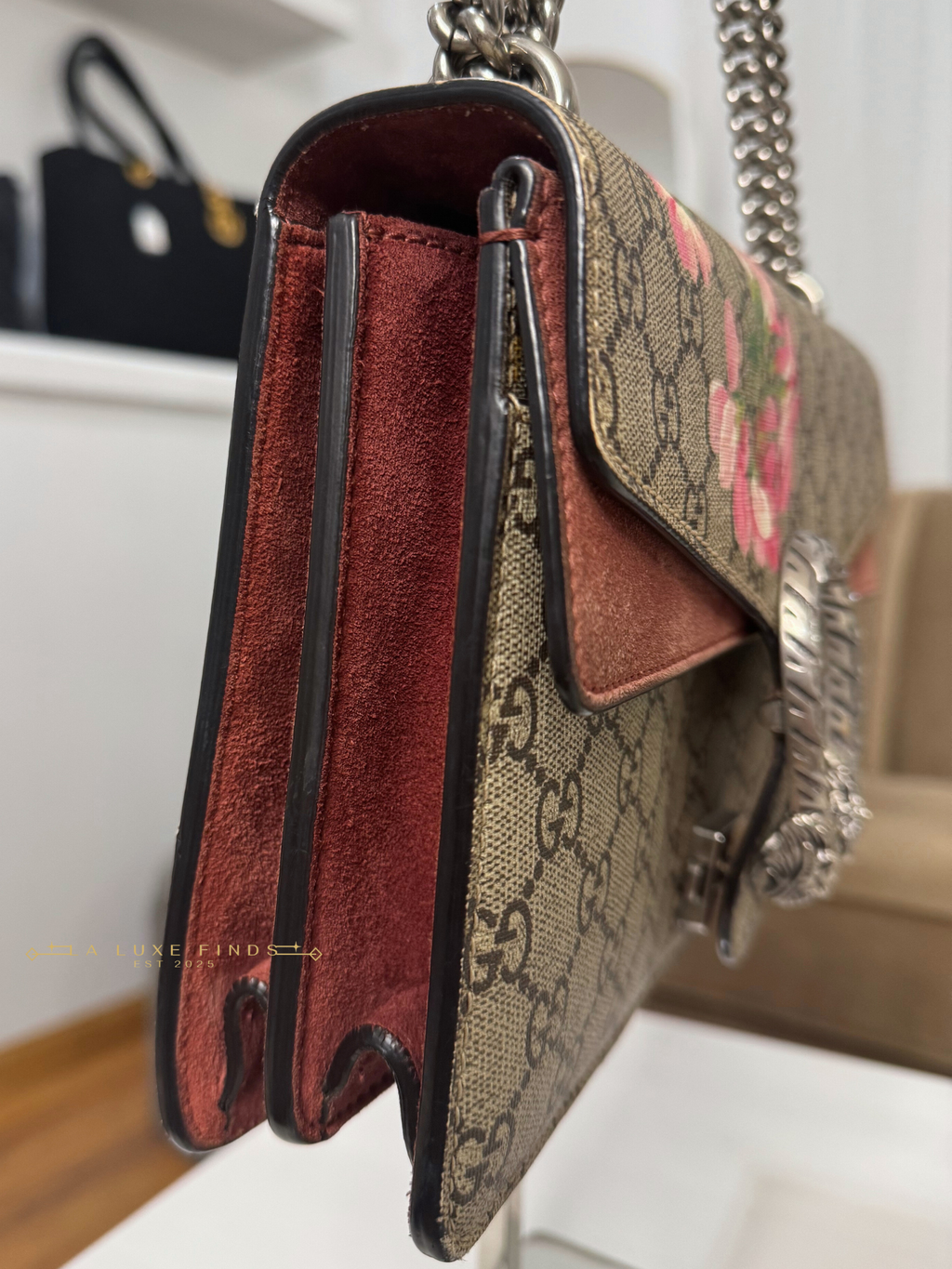 GUCCI Dionysus Bag Blooms Print GG Coated Canvas Small