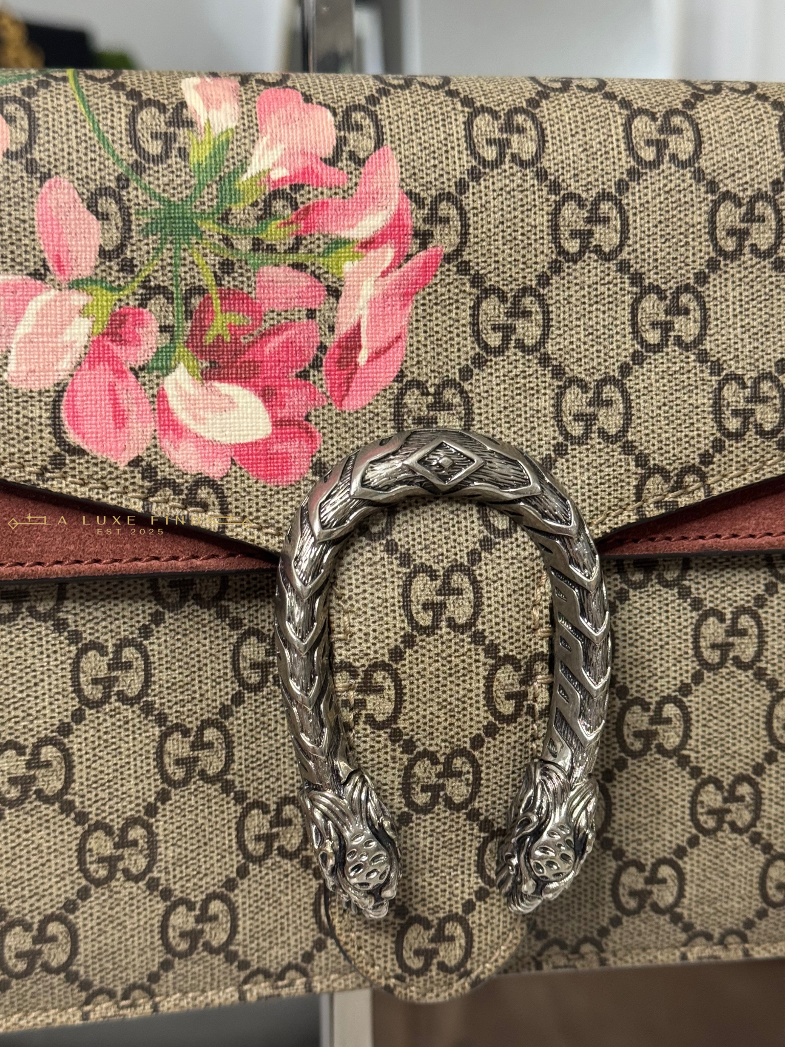 GUCCI Dionysus Bag Blooms Print GG Coated Canvas Small