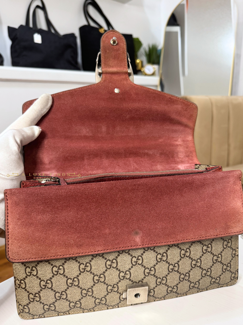 GUCCI Dionysus Bag Blooms Print GG Coated Canvas Small