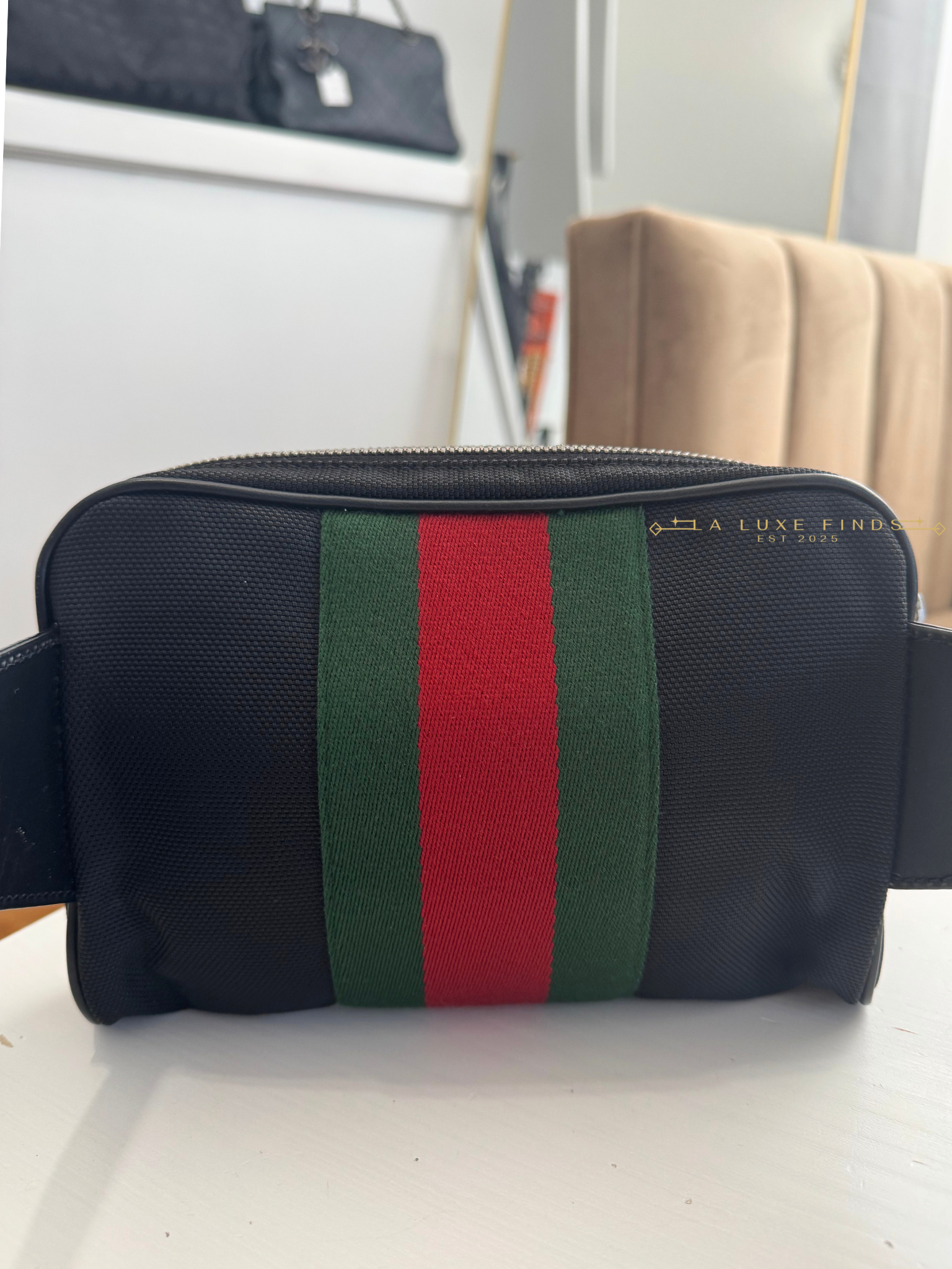 GUCCI Techno Canvas Web Belt Bag
