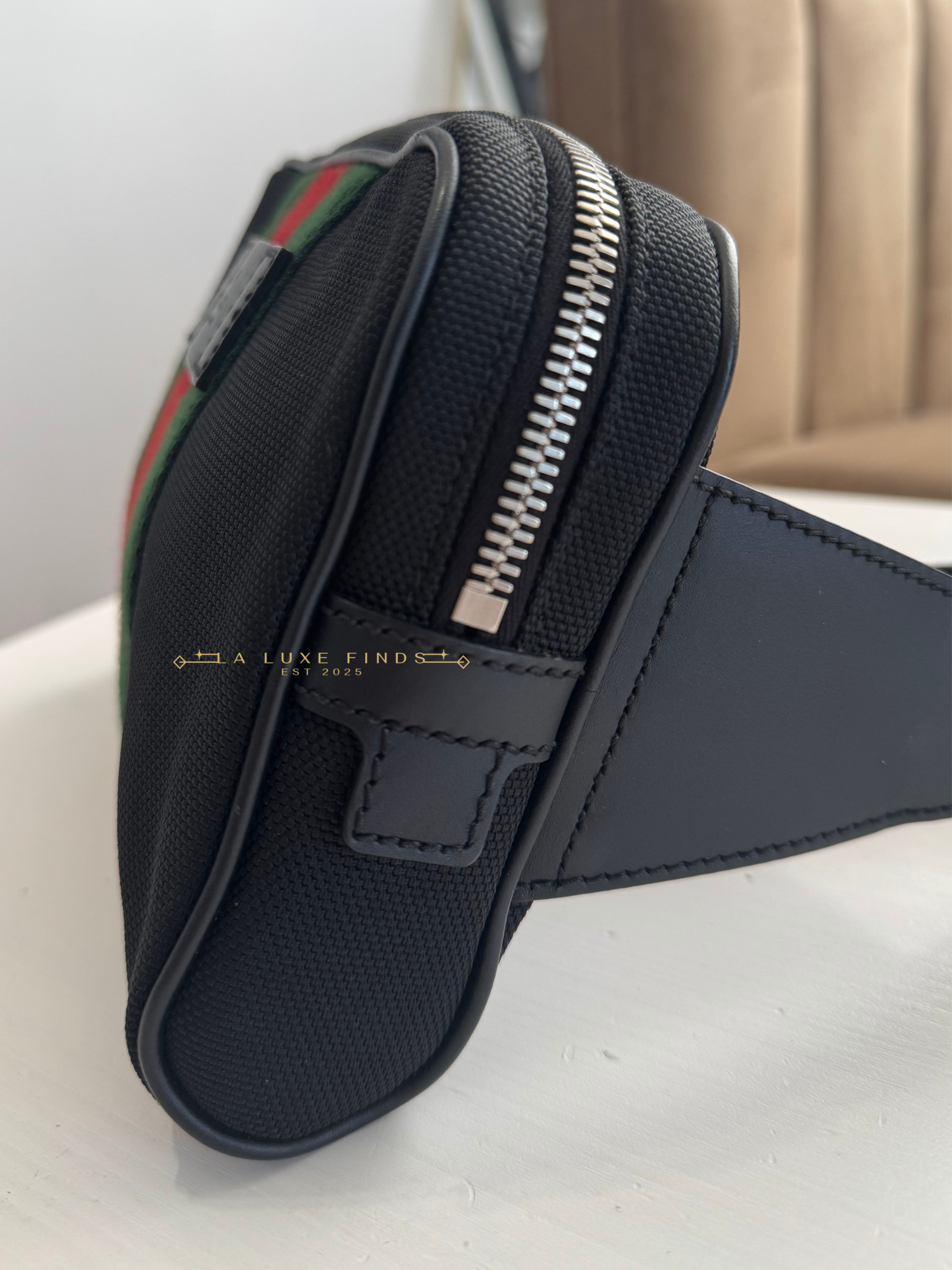 GUCCI Techno Canvas Web Belt Bag