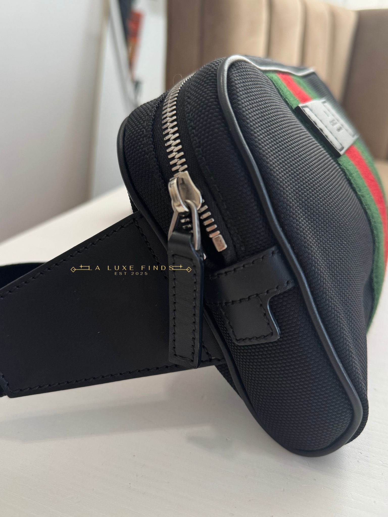 GUCCI Techno Canvas Web Belt Bag