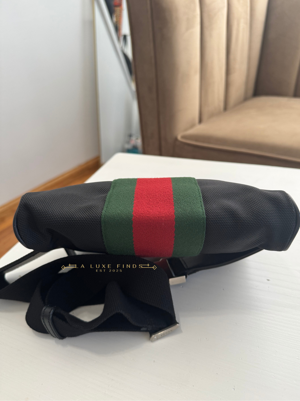 GUCCI Techno Canvas Web Belt Bag
