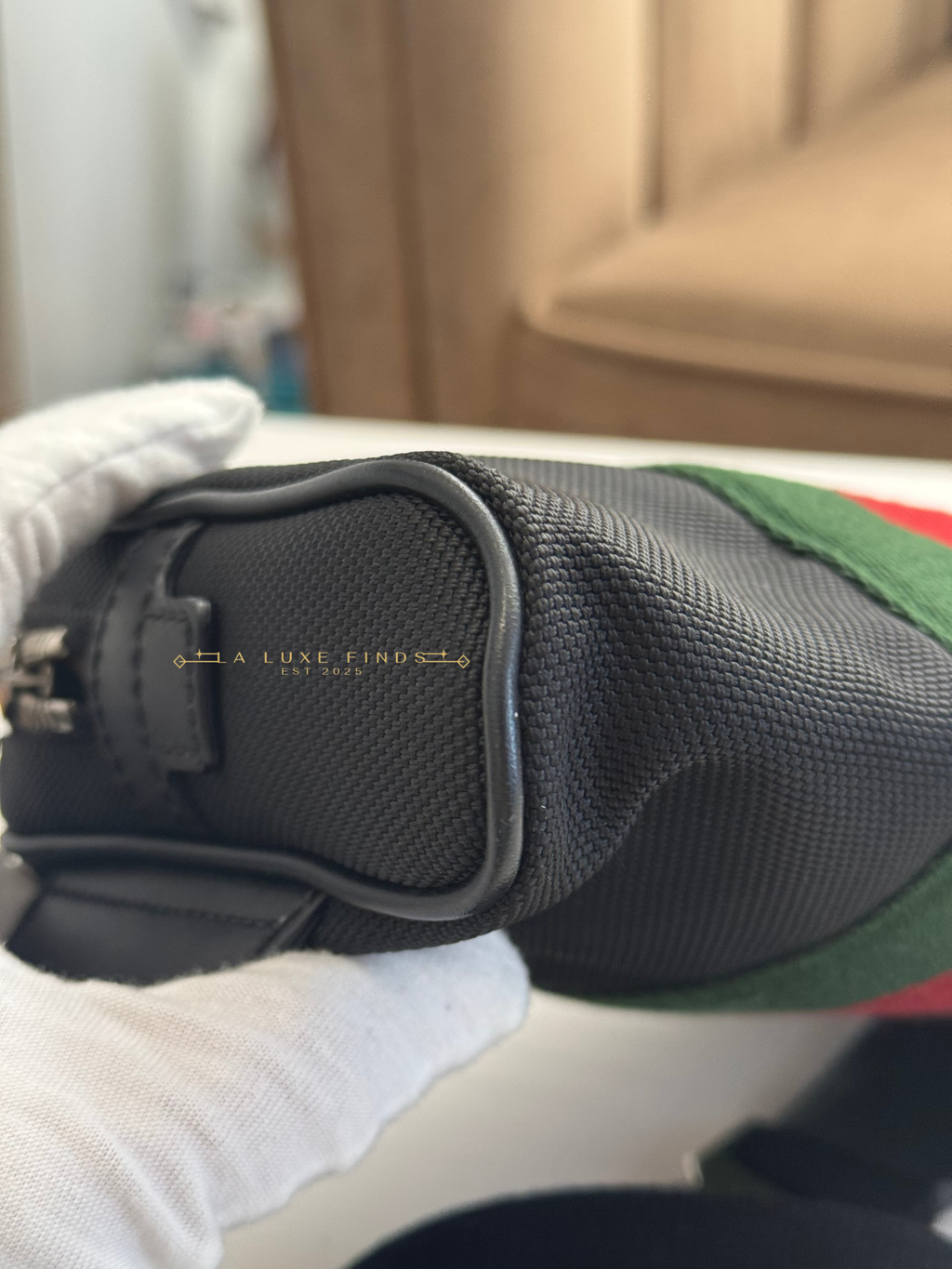 GUCCI Techno Canvas Web Belt Bag