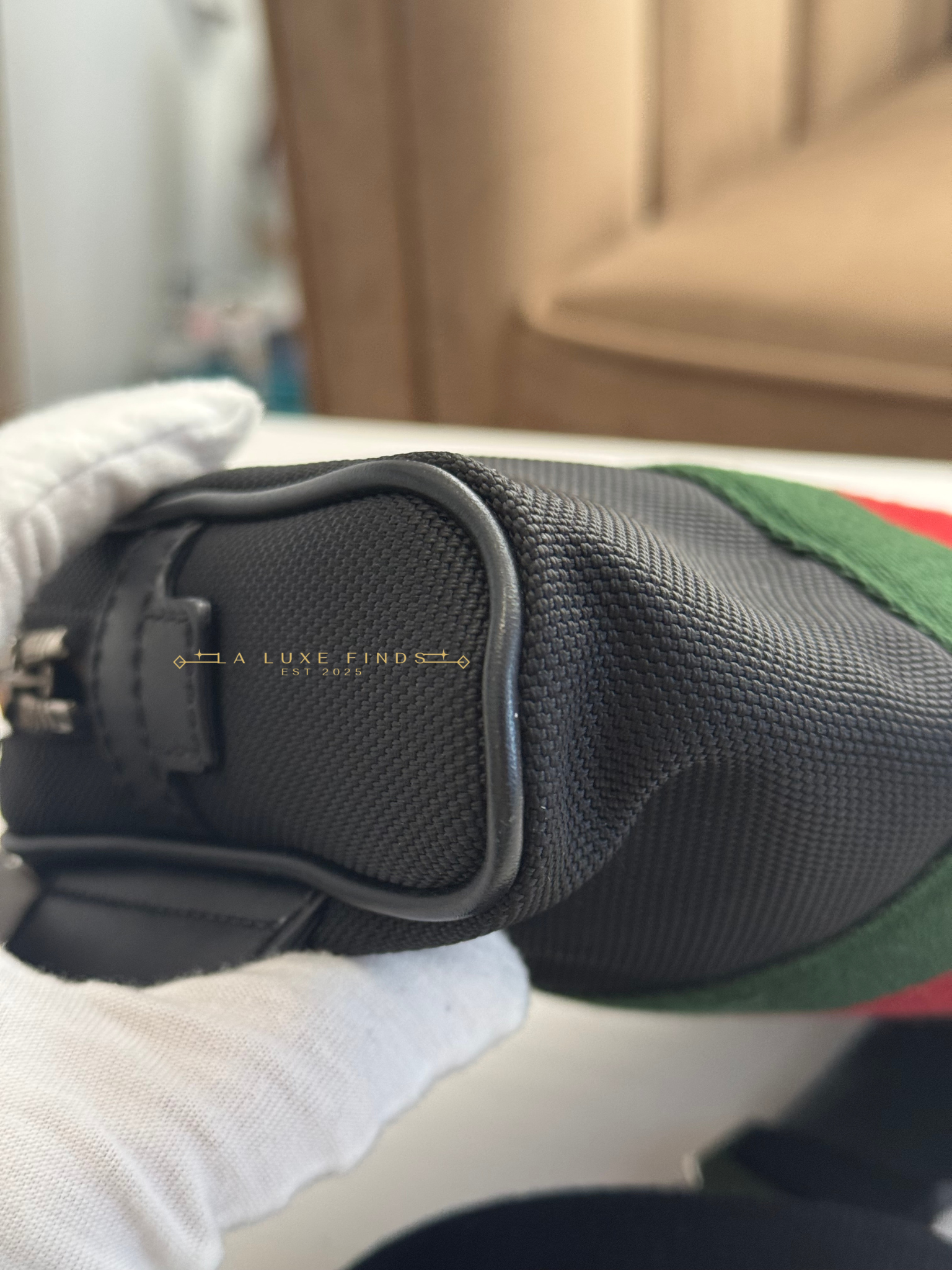 GUCCI Techno Canvas Web Belt Bag