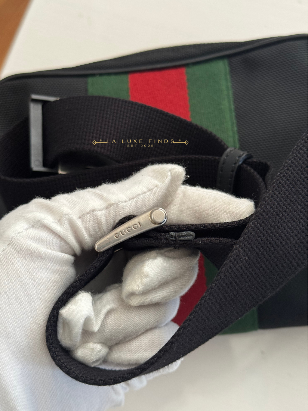 GUCCI Techno Canvas Web Belt Bag