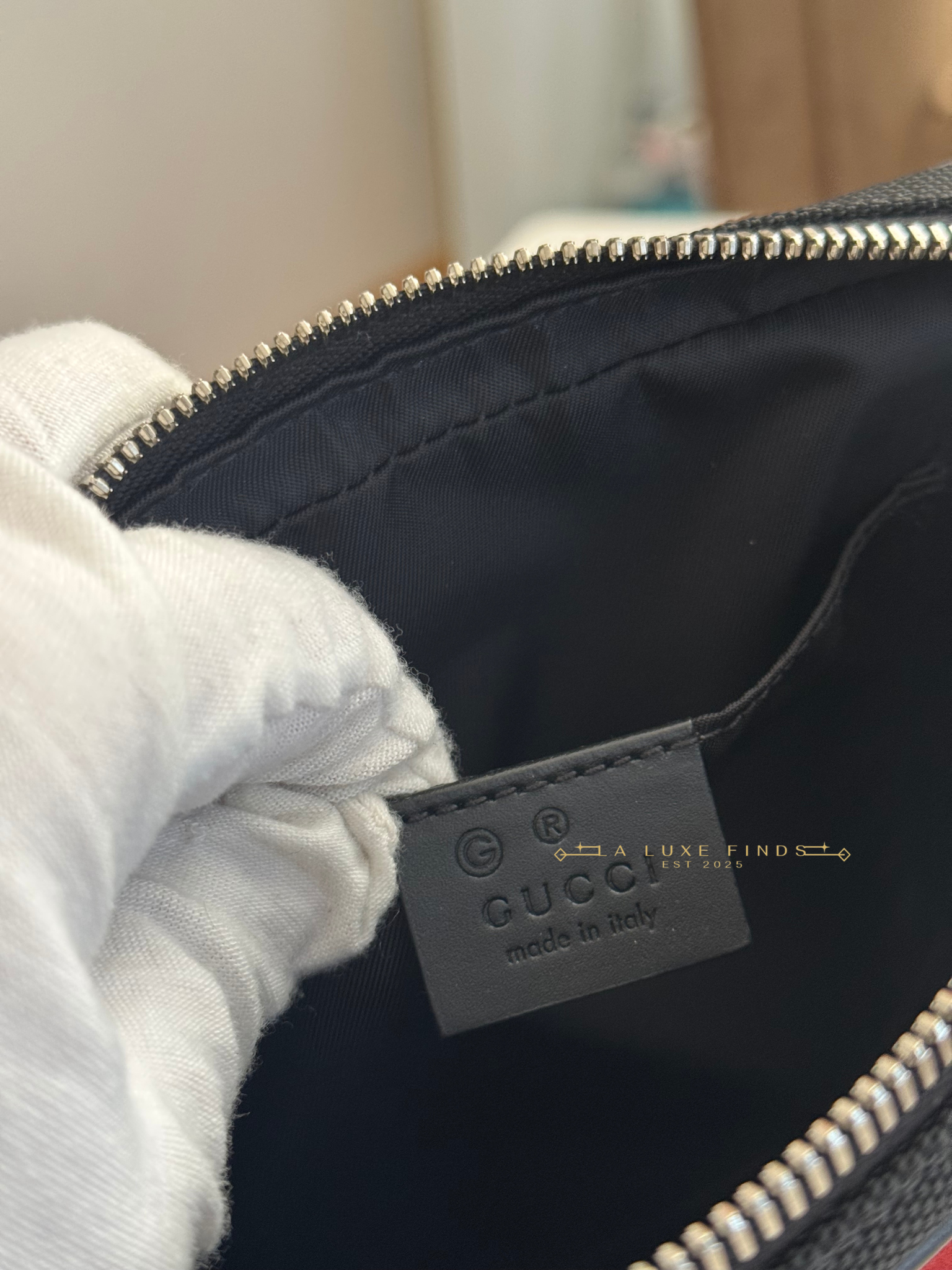 GUCCI Techno Canvas Web Belt Bag