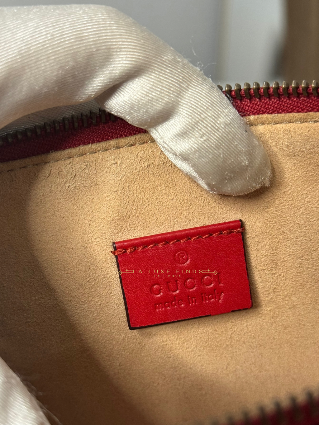 GUCCI Ghost Diamond Print Clutch