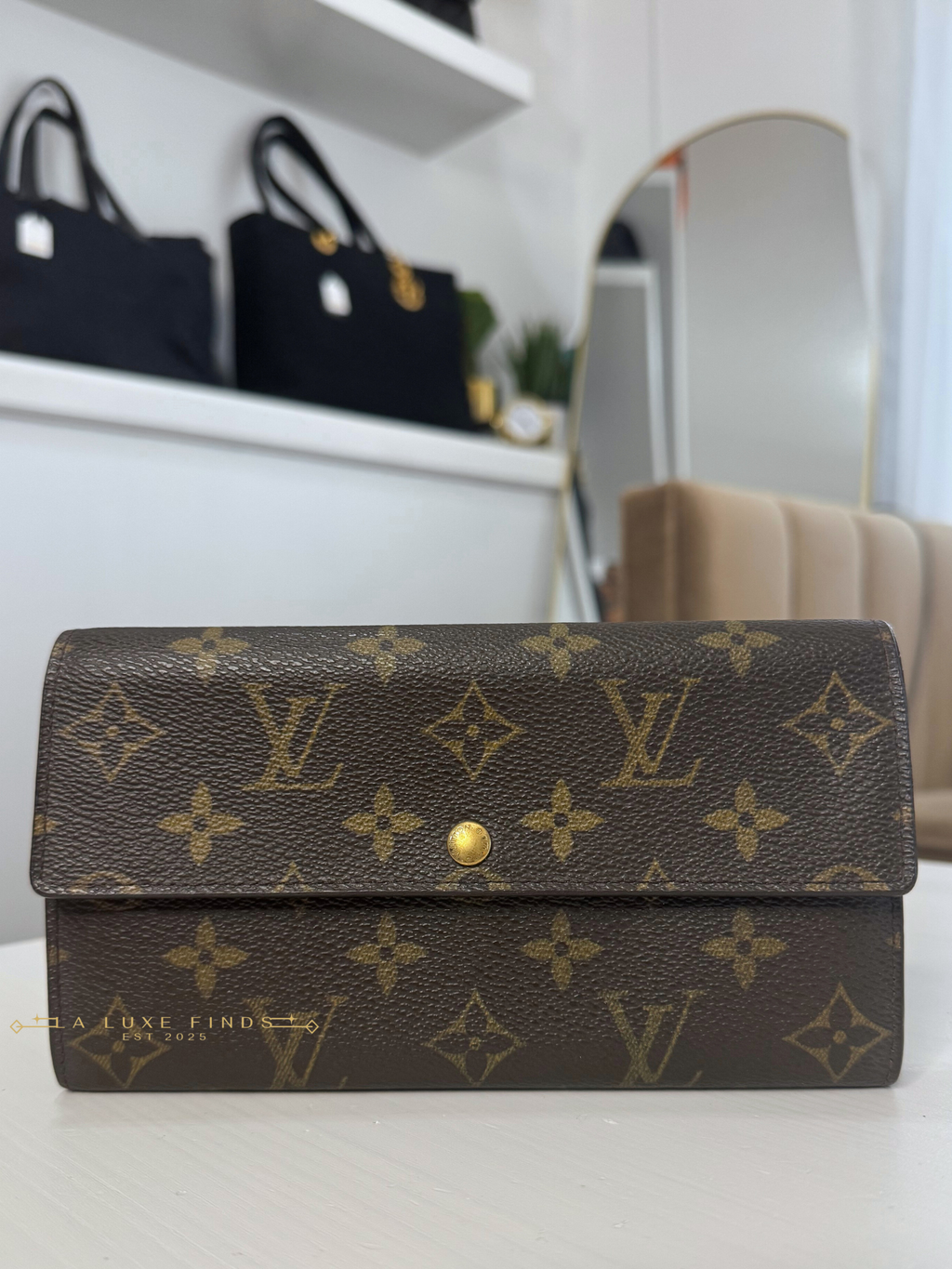 LOUIS VUITTON Monogram Portefeuille Sarah Long Wallet