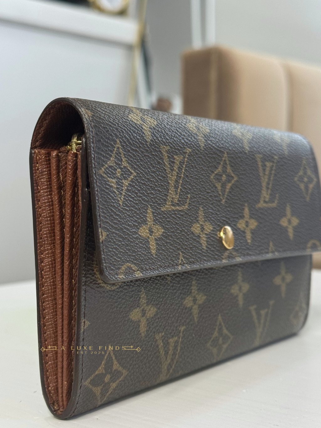 LOUIS VUITTON Monogram Portefeuille Sarah Long Wallet