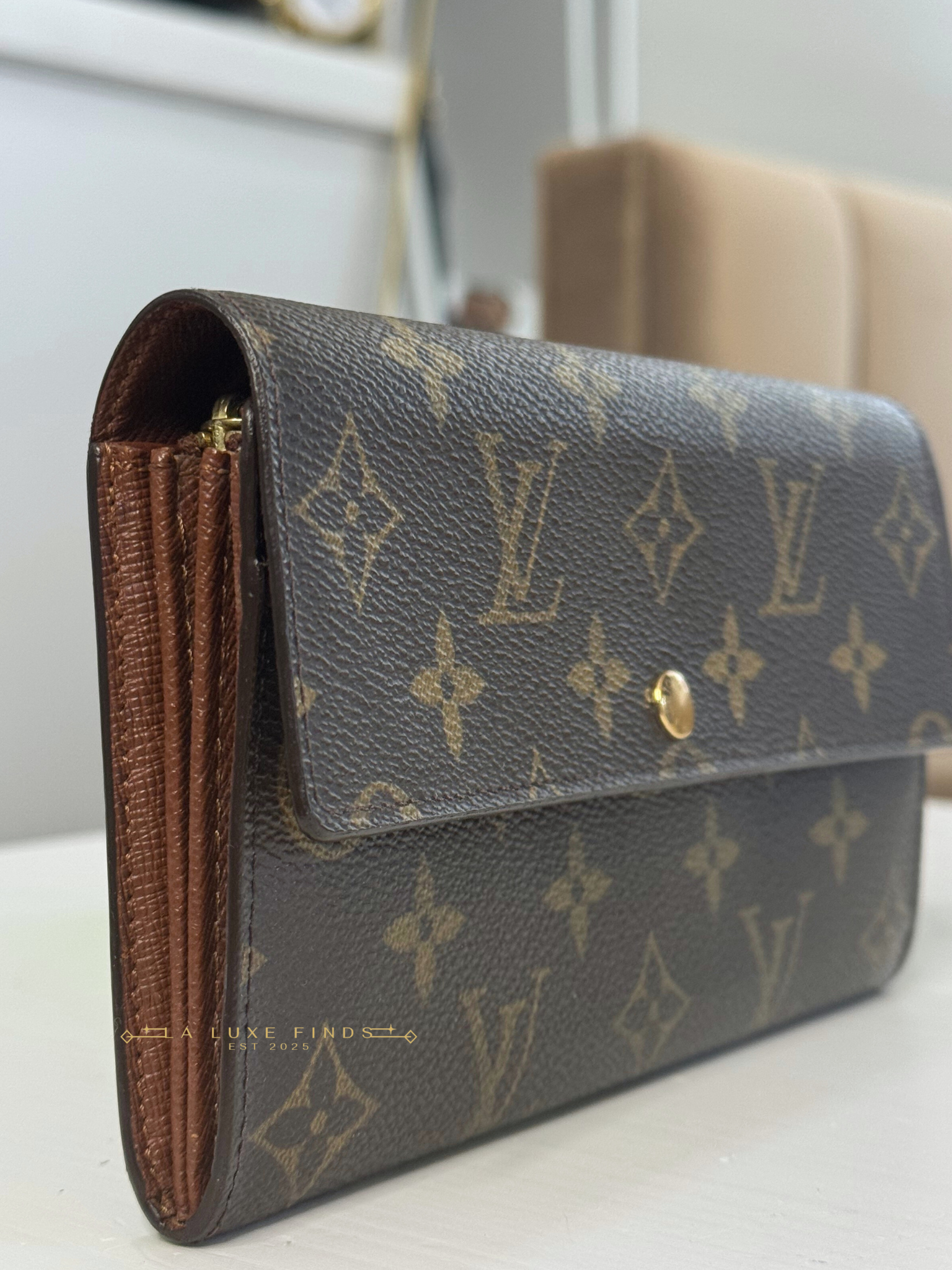 LOUIS VUITTON Monogram Portefeuille Sarah Long Wallet