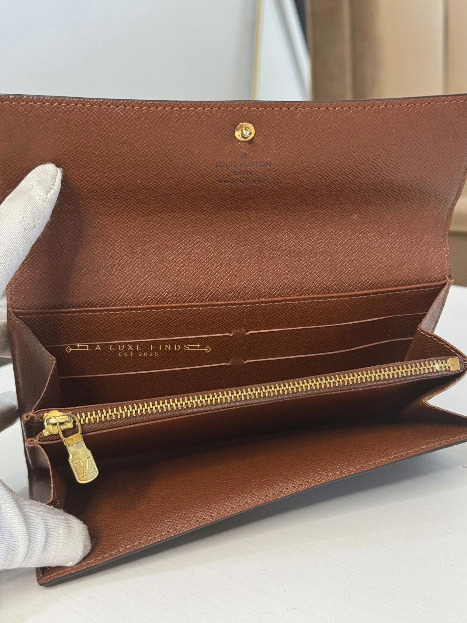 LOUIS VUITTON Monogram Portefeuille Sarah Long Wallet