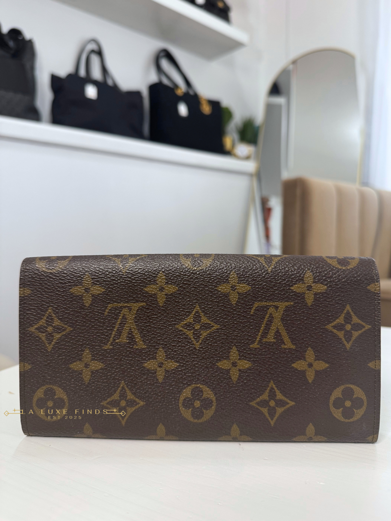 LOUIS VUITTON Monogram Portefeuille Bill Sarah  Long Wallet