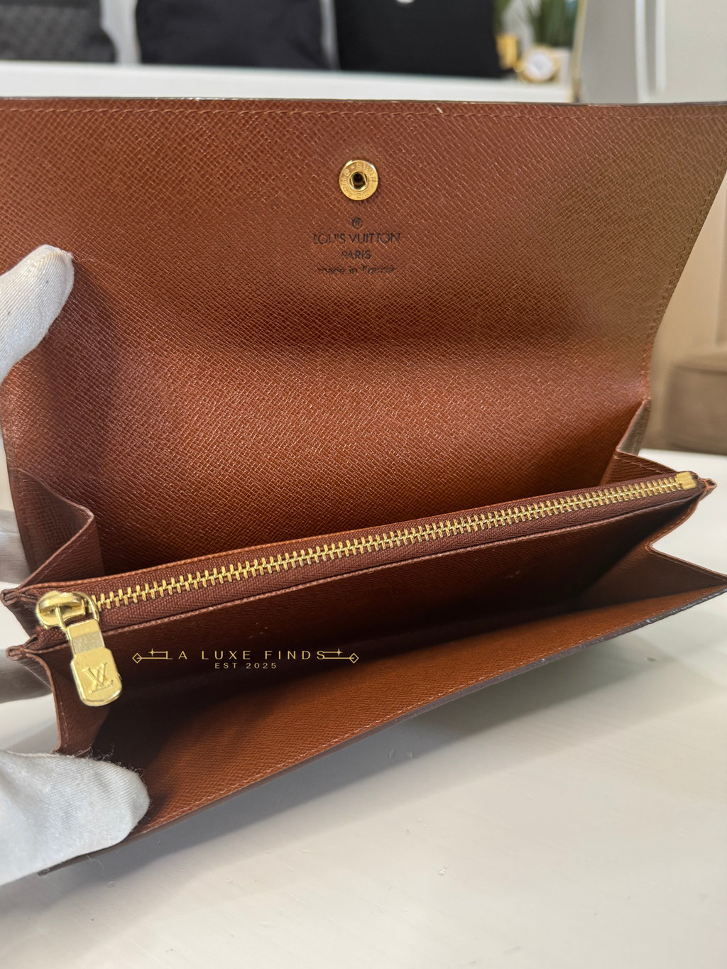 LOUIS VUITTON Monogram Portefeuille Bill Sarah  Long Wallet