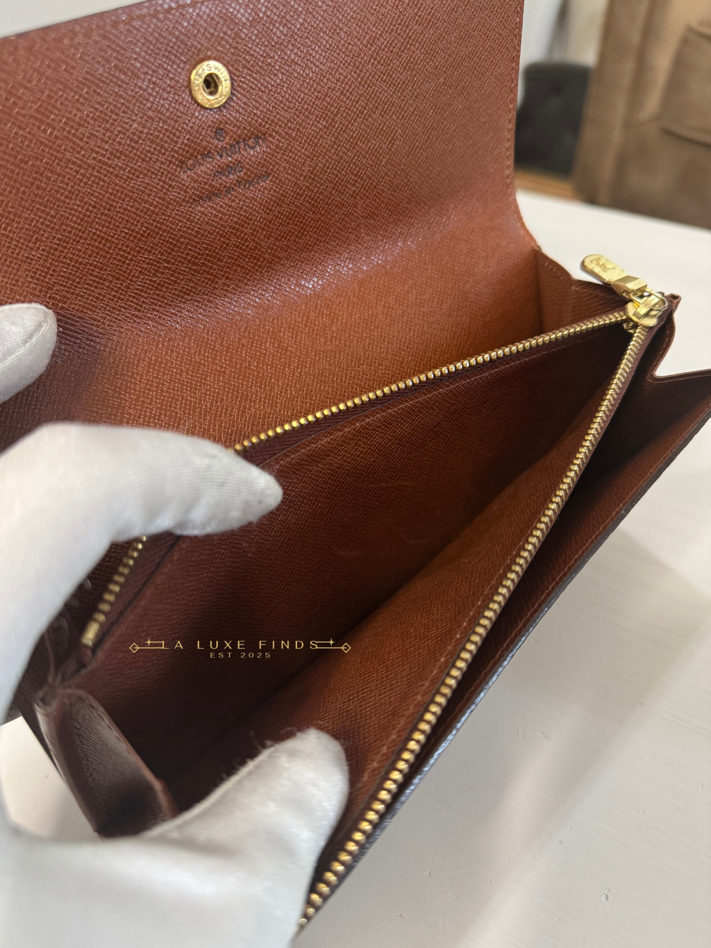 LOUIS VUITTON Monogram Portefeuille Bill Sarah  Long Wallet