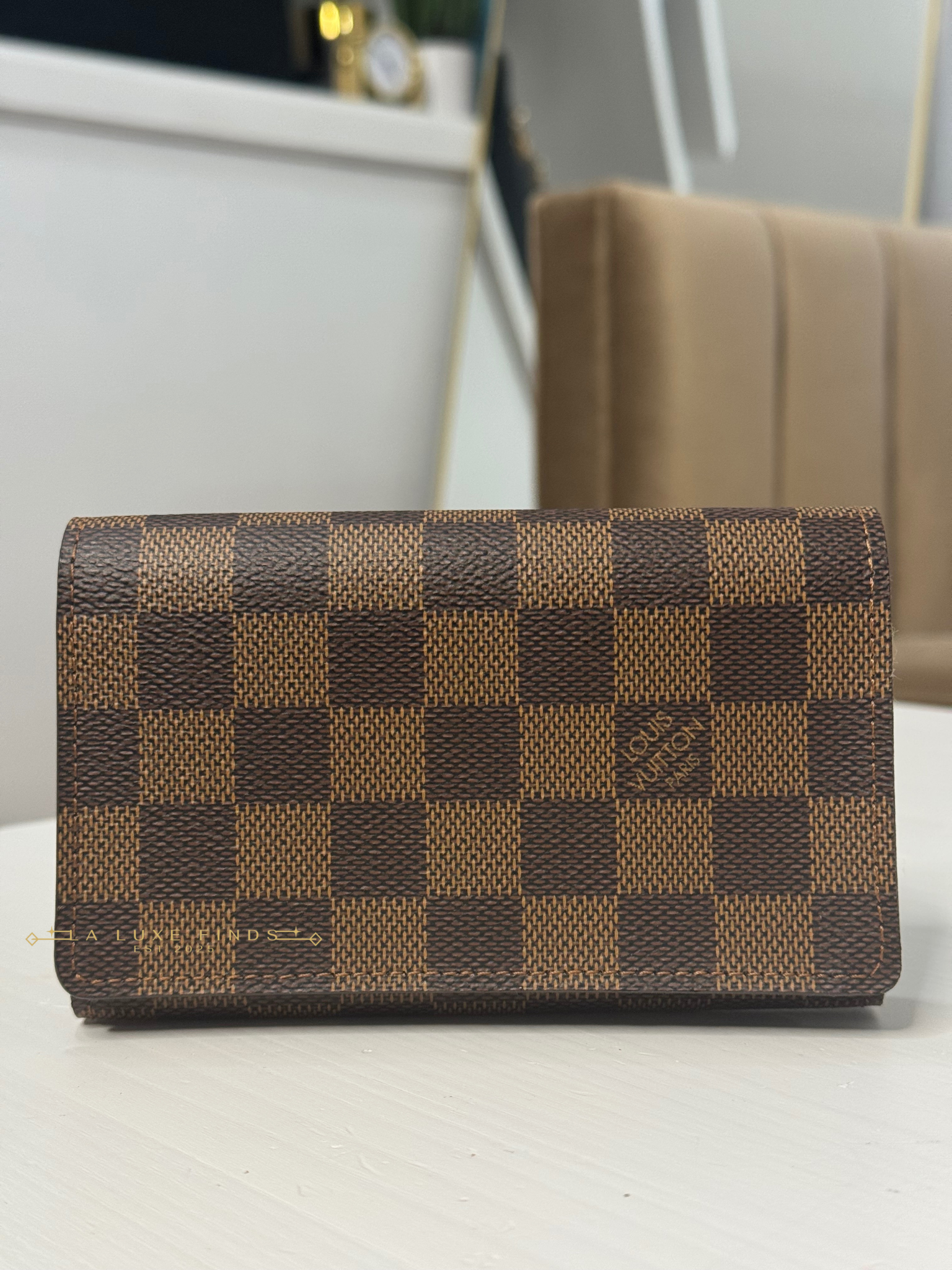 LOUIS VUITTON Damier Ebene Compact Wallet