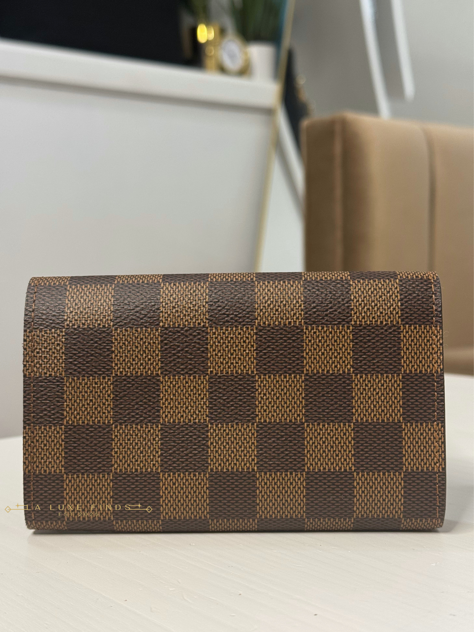 LOUIS VUITTON Damier Ebene Compact Wallet