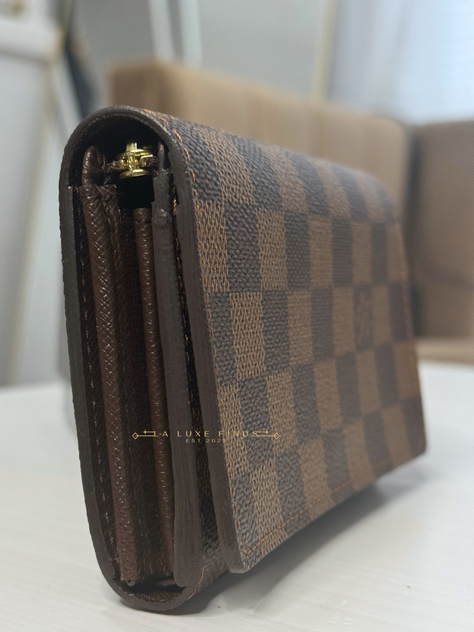 LOUIS VUITTON Damier Ebene Compact Wallet